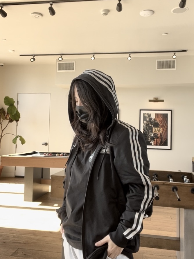 Palace x Adidas Hooded Firebird Track Top Black - 23SS 착용 스타일 - 1
