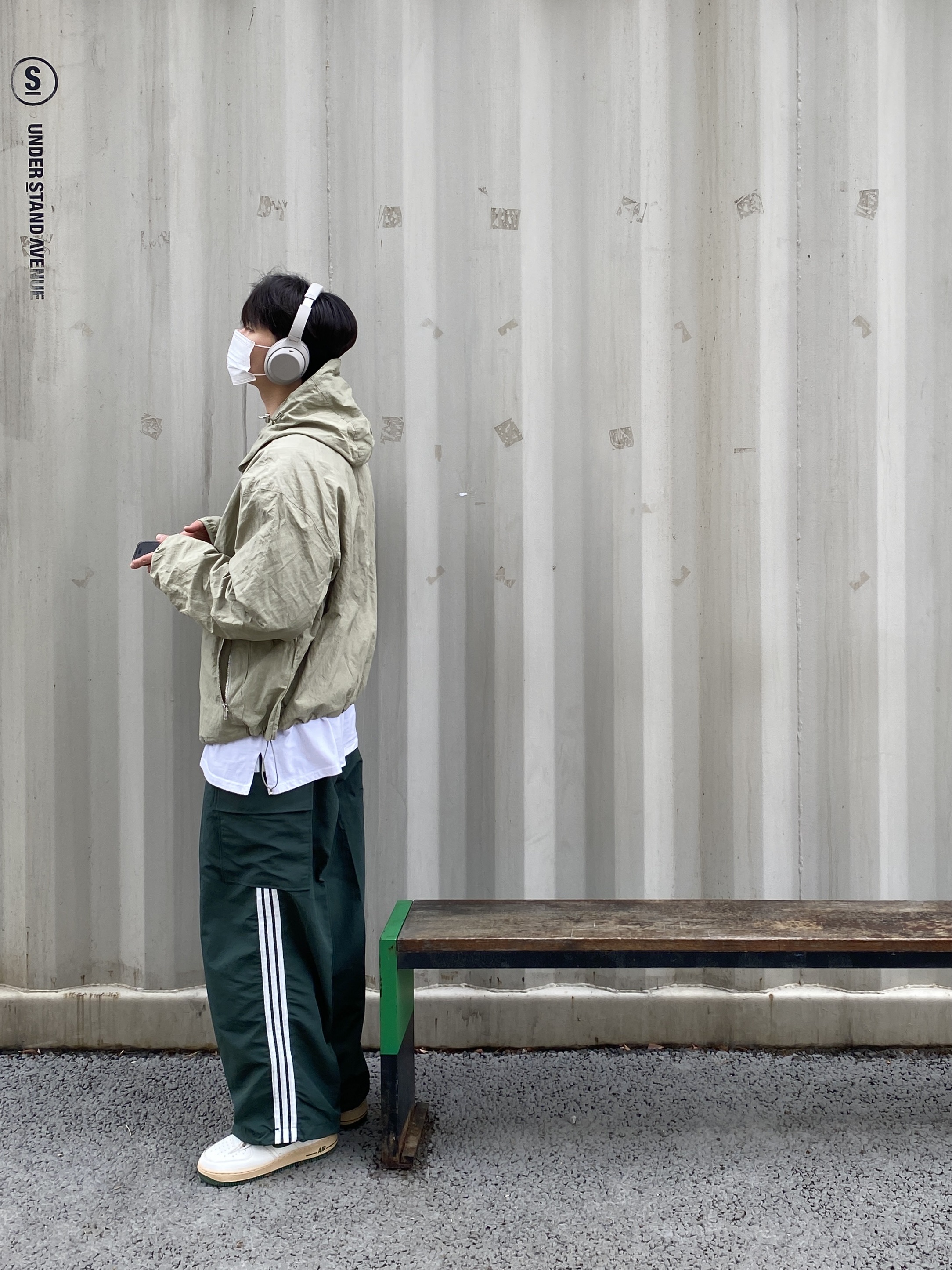 (W) Nike Air Force 1 Low Gorge Green 착용 스타일 - 2