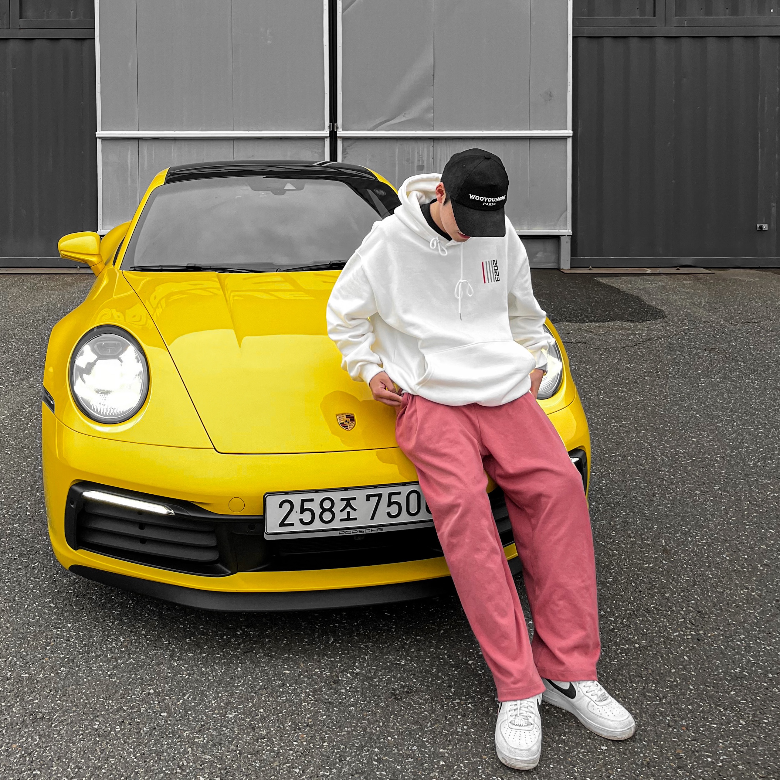 Wooyoungmi Embroidered Ball Cap Black - 23SS, Nike Air Force 1 Low White Zipper 착용 스타일