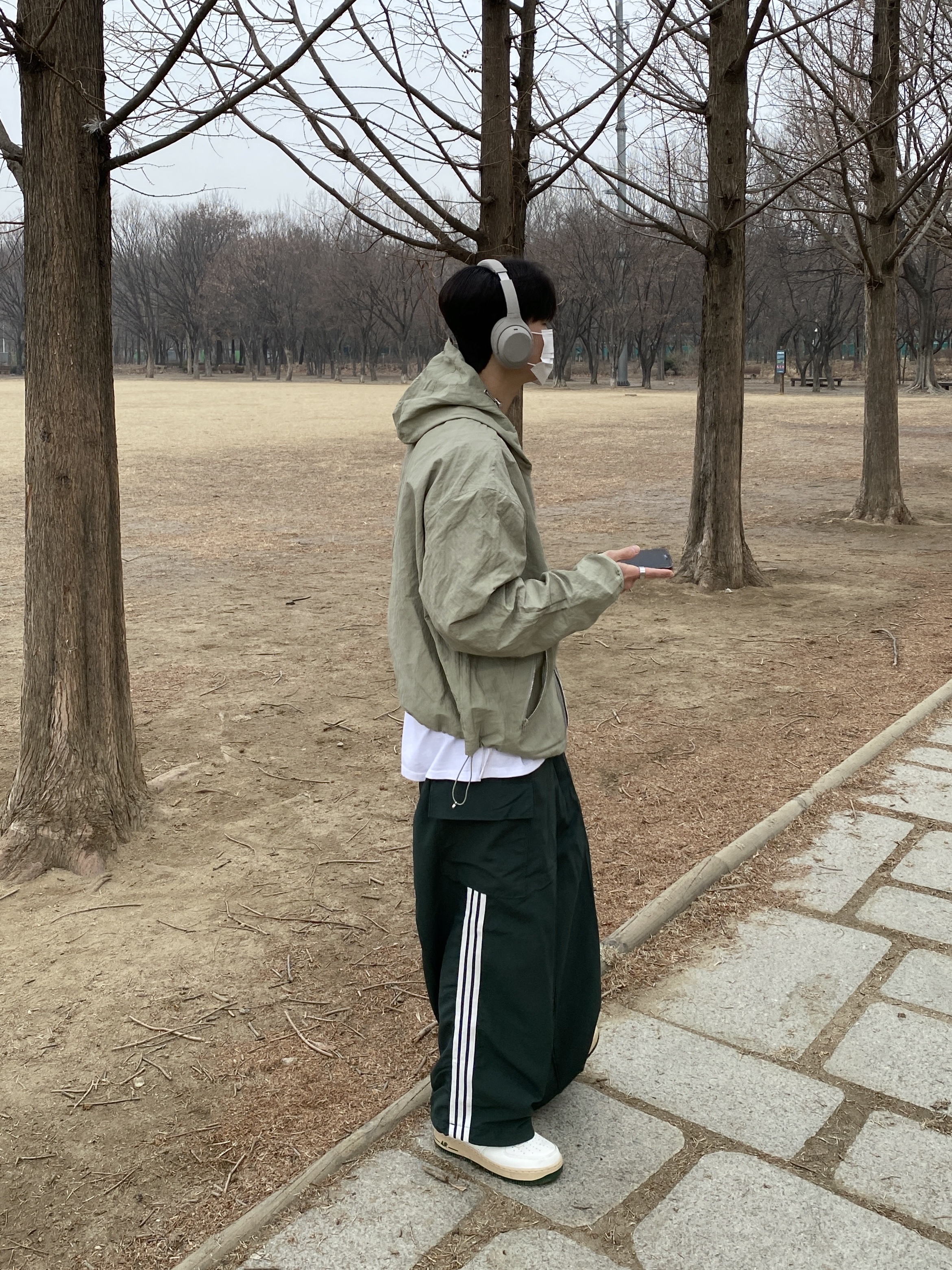 (W) Nike Air Force 1 Low Gorge Green 착용 스타일 - 4