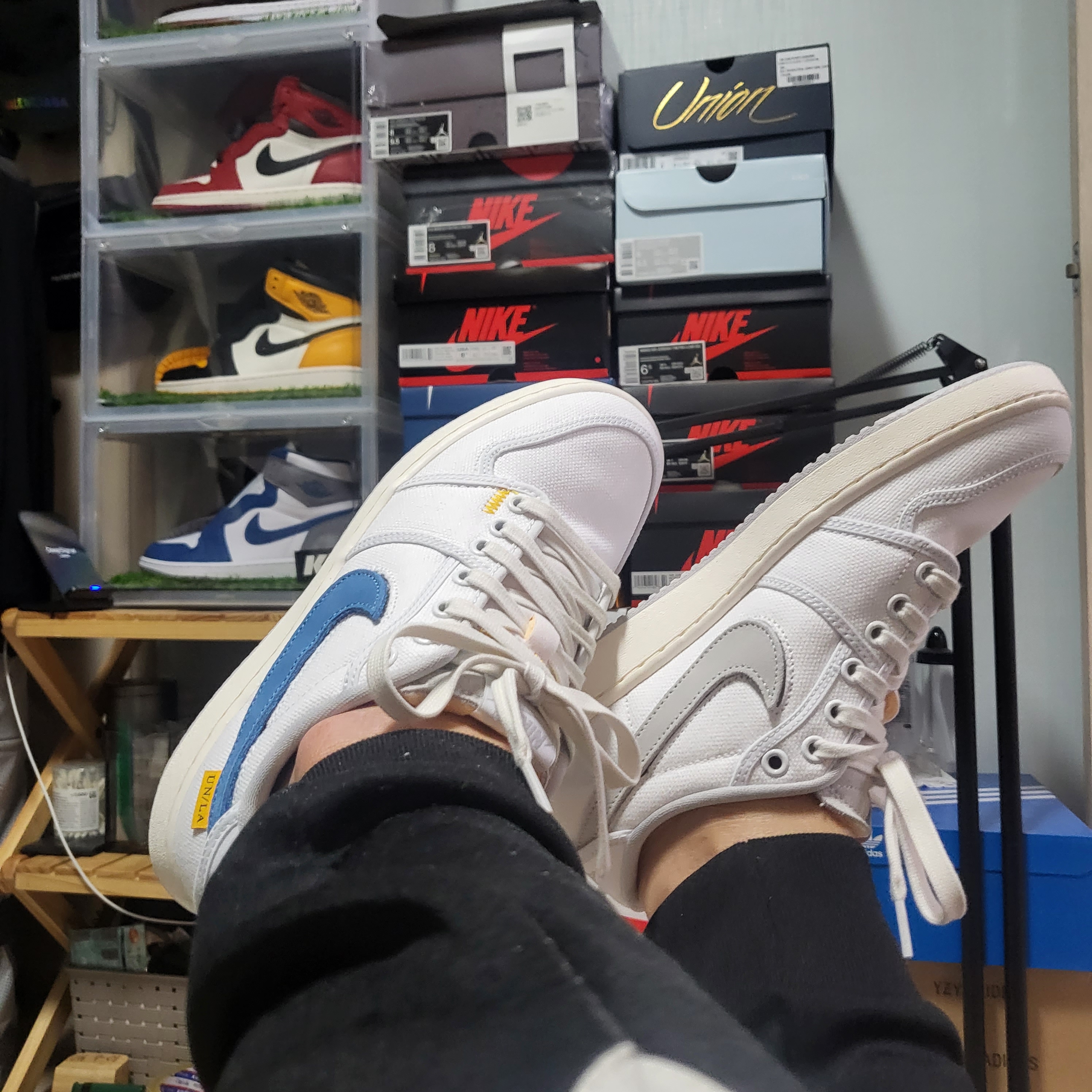 Jordan 1 x Union KO Low White 착용 스타일