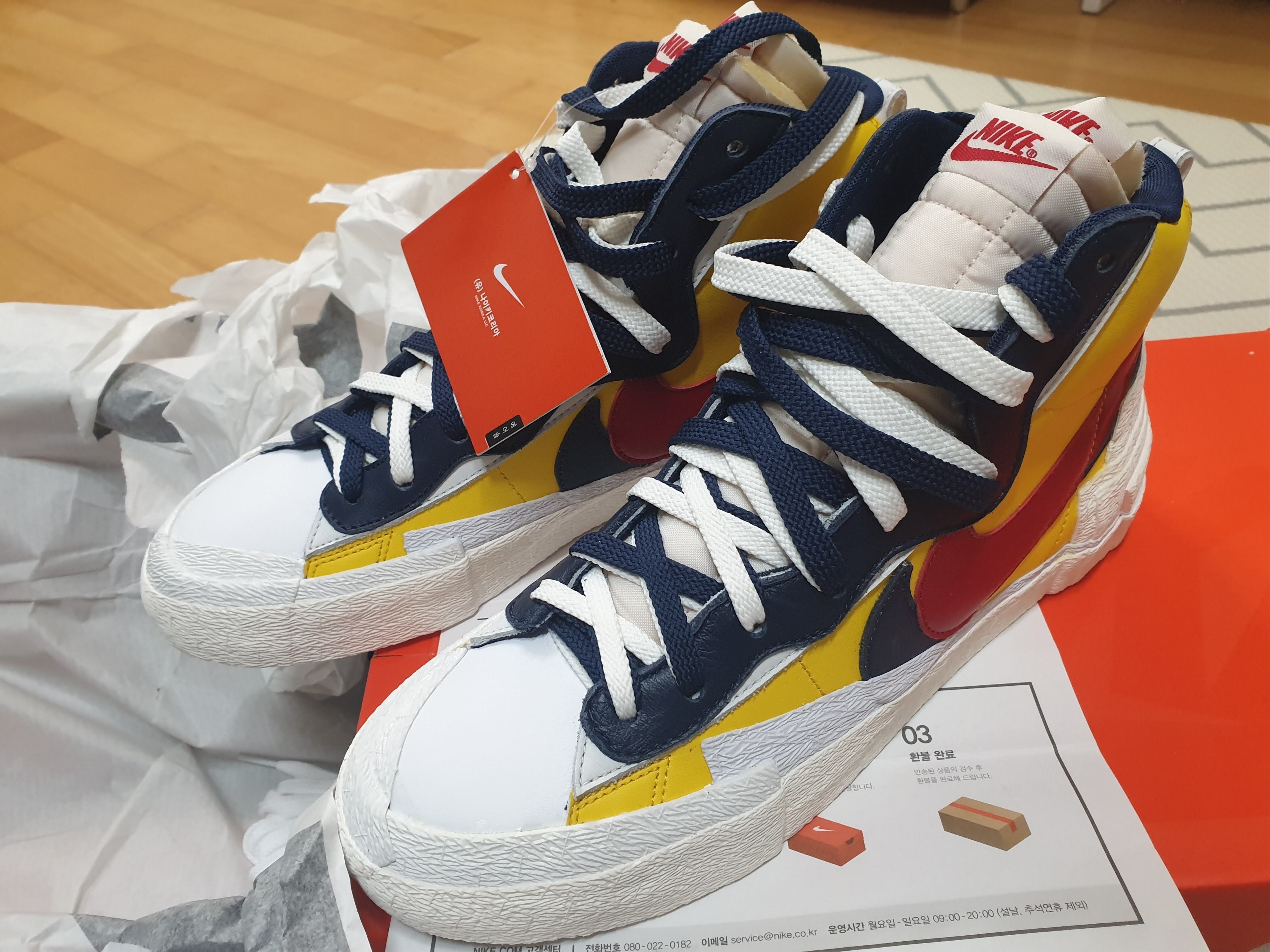 Nike x Sacai Blazer Mid Snow Beach 착용 스타일