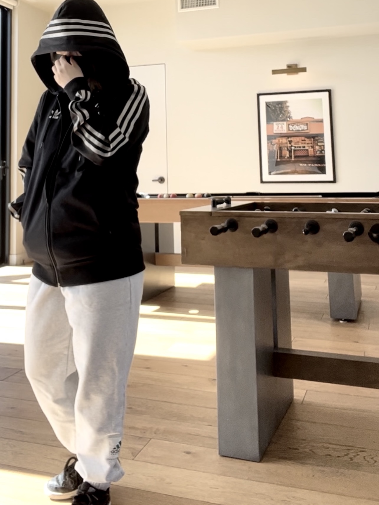 Palace x Adidas Hooded Firebird Track Top Black - 23SS 착용 스타일 - 2