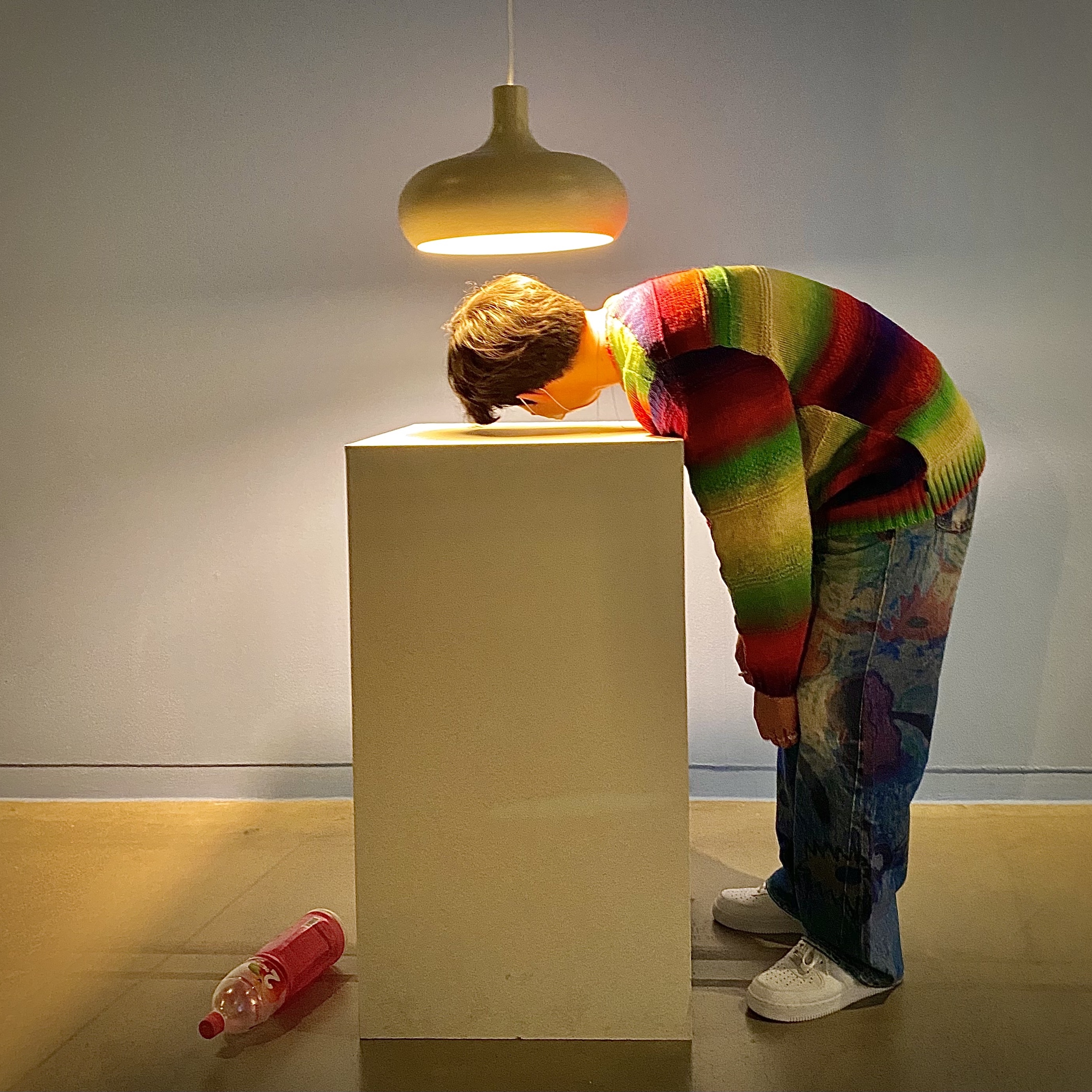 Supreme Gradient Stripe Sweater Multicolor - 22FW, Our Legacy Third Cut Digital Chalk Flower Denim 착용 스타일 - 2