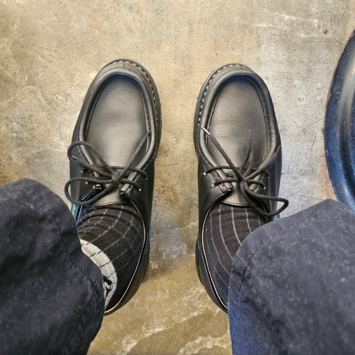 Paraboot Michael Lisse Black 착용 스타일 - 1