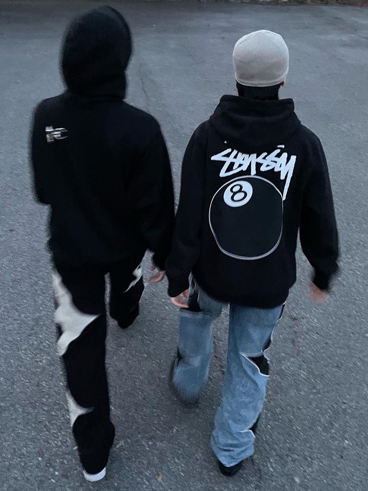 Stussy 8 Ball Hoodie Black - 21FW 착용 스타일 - 1