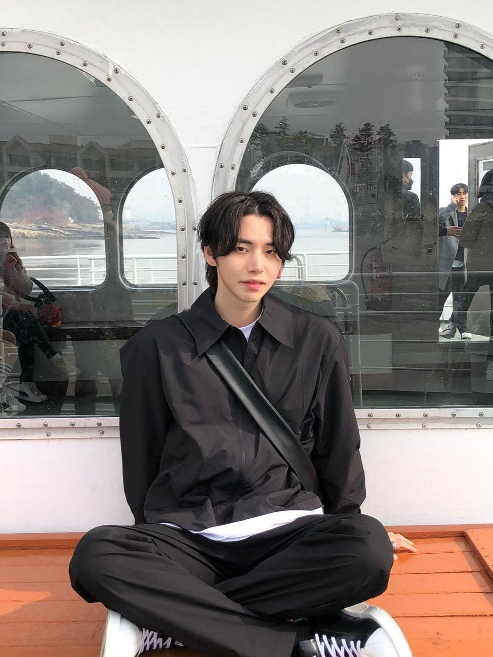 Opening Project Ground Shirts Jacket Black 착용 스타일 - 1