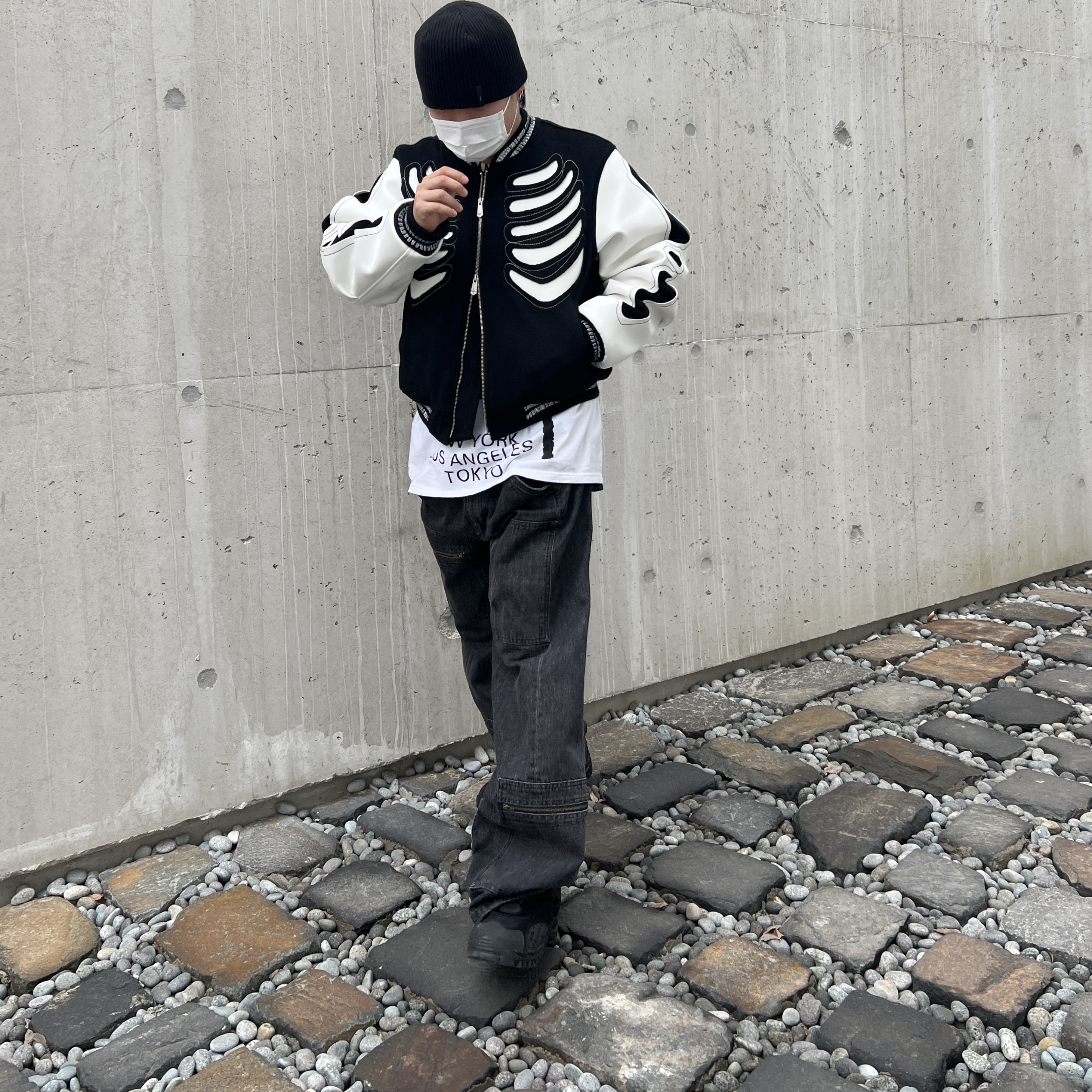 Kiko Kostadinov Harkman Shoes Oil Black, Stussy x Takahiromiyashita The Soloist 40 WT T-Shirt 착용 스타일 - 3