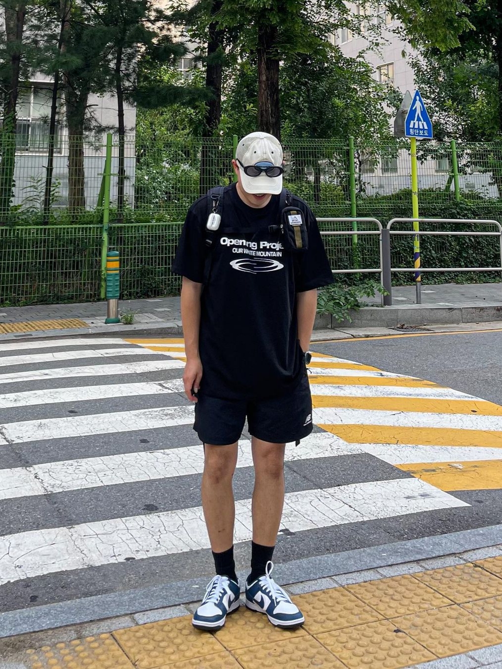 Opening Project Identity T-Shirts Black, Nike Dunk Low Retro Varsity Green 착용 스타일 - 1