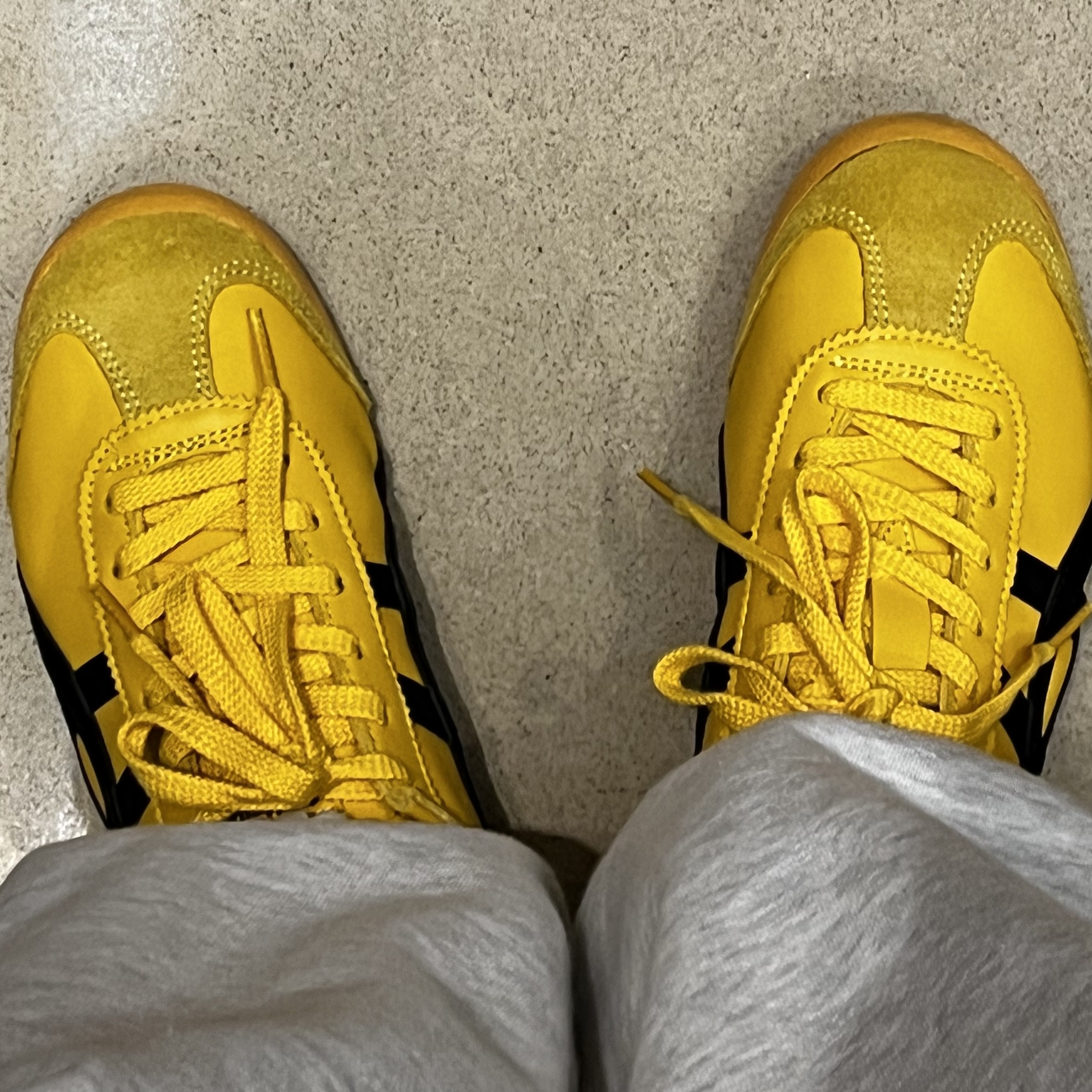 Onitsuka Tiger Mexico 66 Yellow Black 착용 스타일 - 2