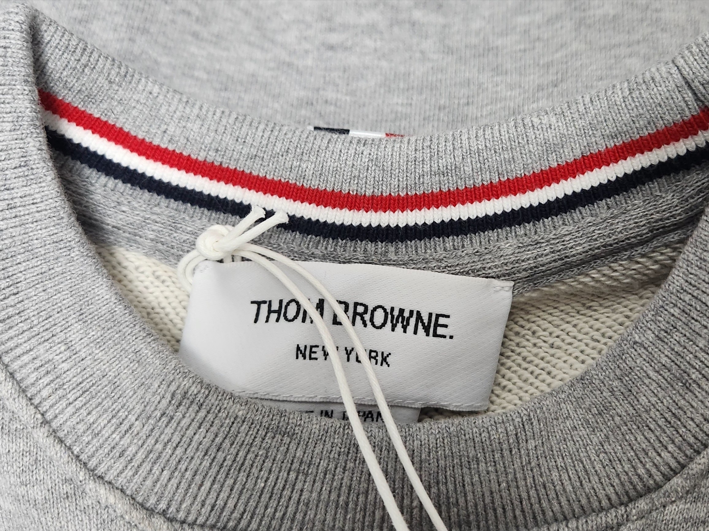 (W) Thom Browne Classic Loopback 4-Bar Sweater Dress Light Grey 착용 스타일