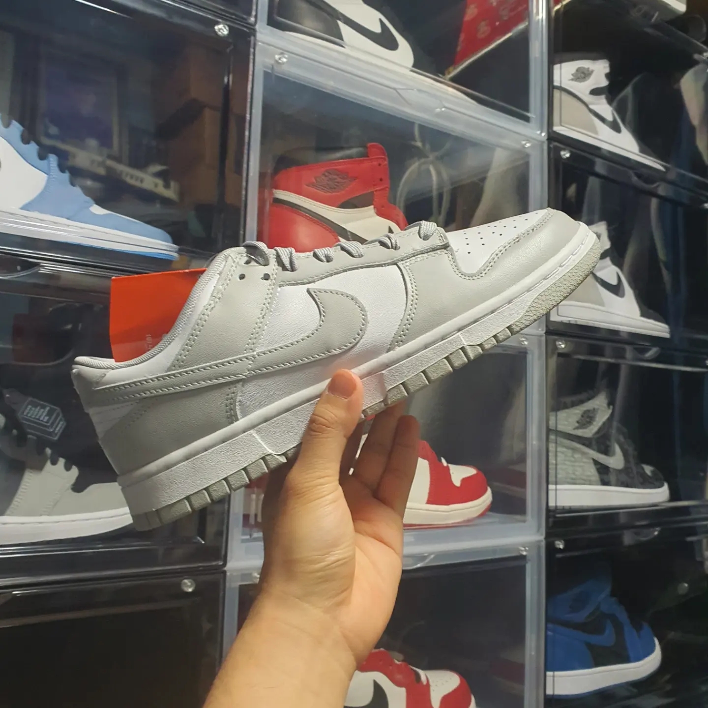 Nike Dunk Low Retro Grey Fog 착용 스타일 - 1