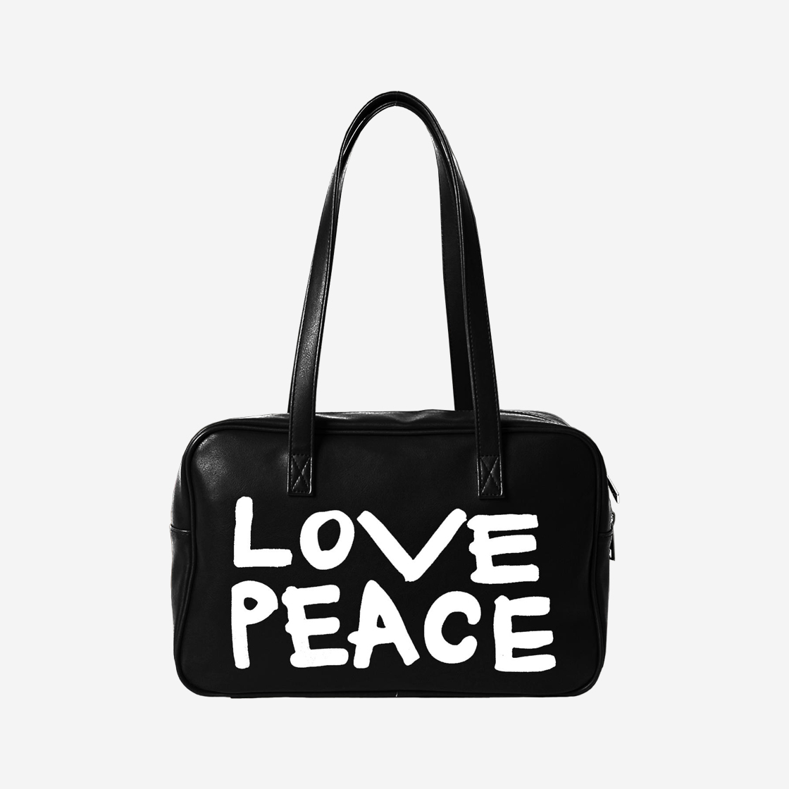 20FWBG00001BK3 Saenginstudios Women Love Peace Bag Black