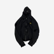Project G/R Distressed Layer Zip Hoodie Faded Black