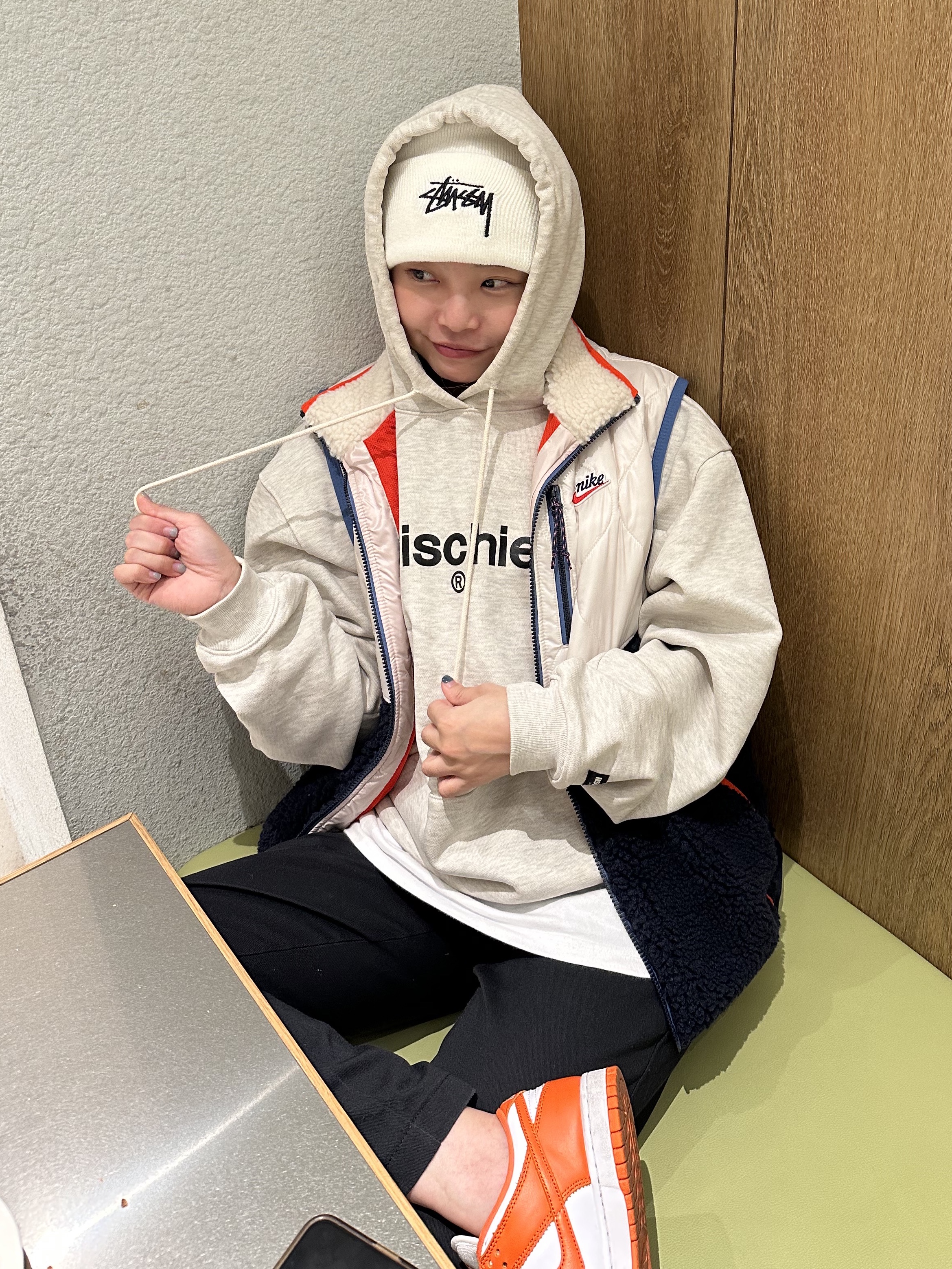 Nike x Stussy Cuff Beanie White, Nike Dunk Low SP Syracuse 2020 착용 스타일 - 5