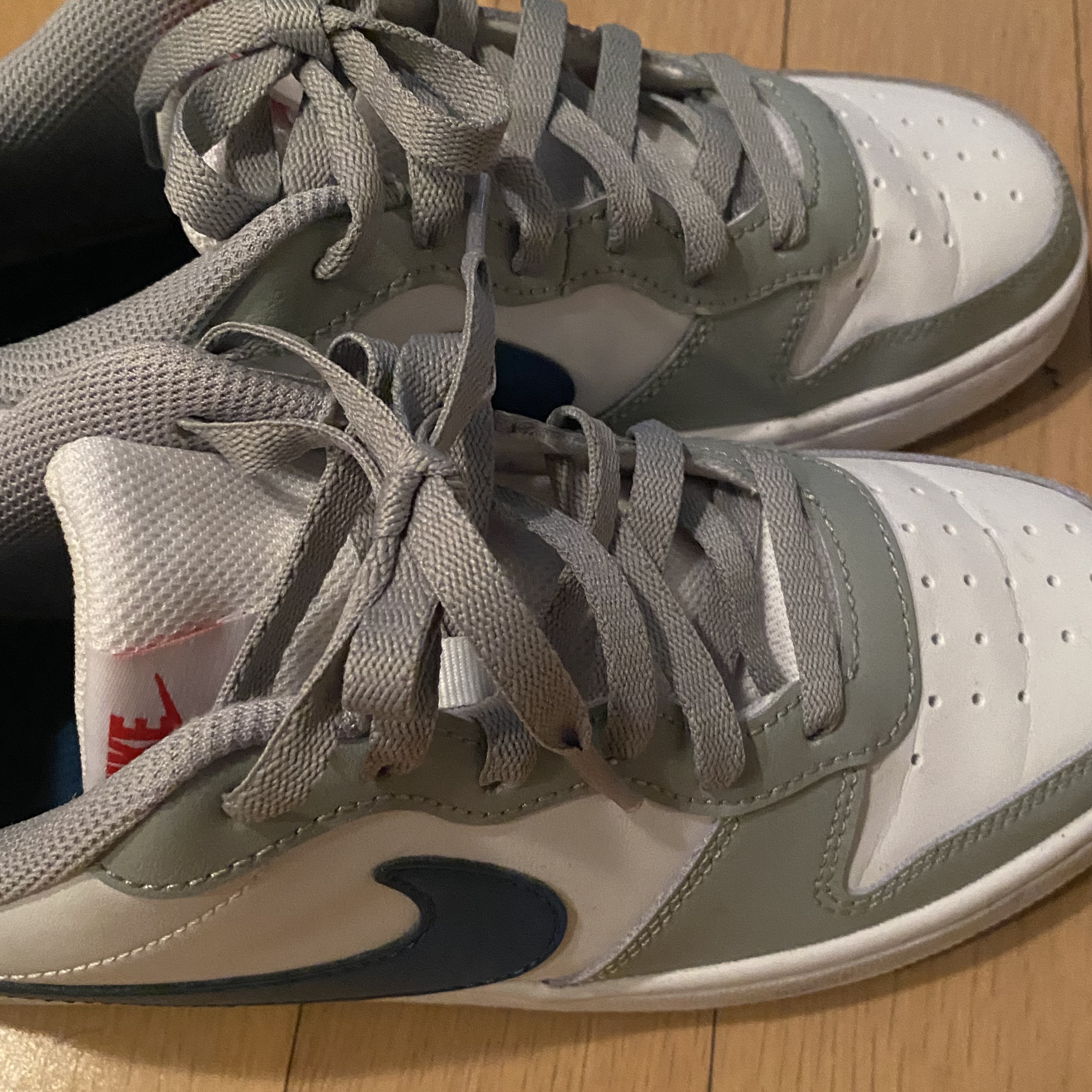 (GS) Nike Court Borough Low 2 Light Smoke Grey 착용 스타일