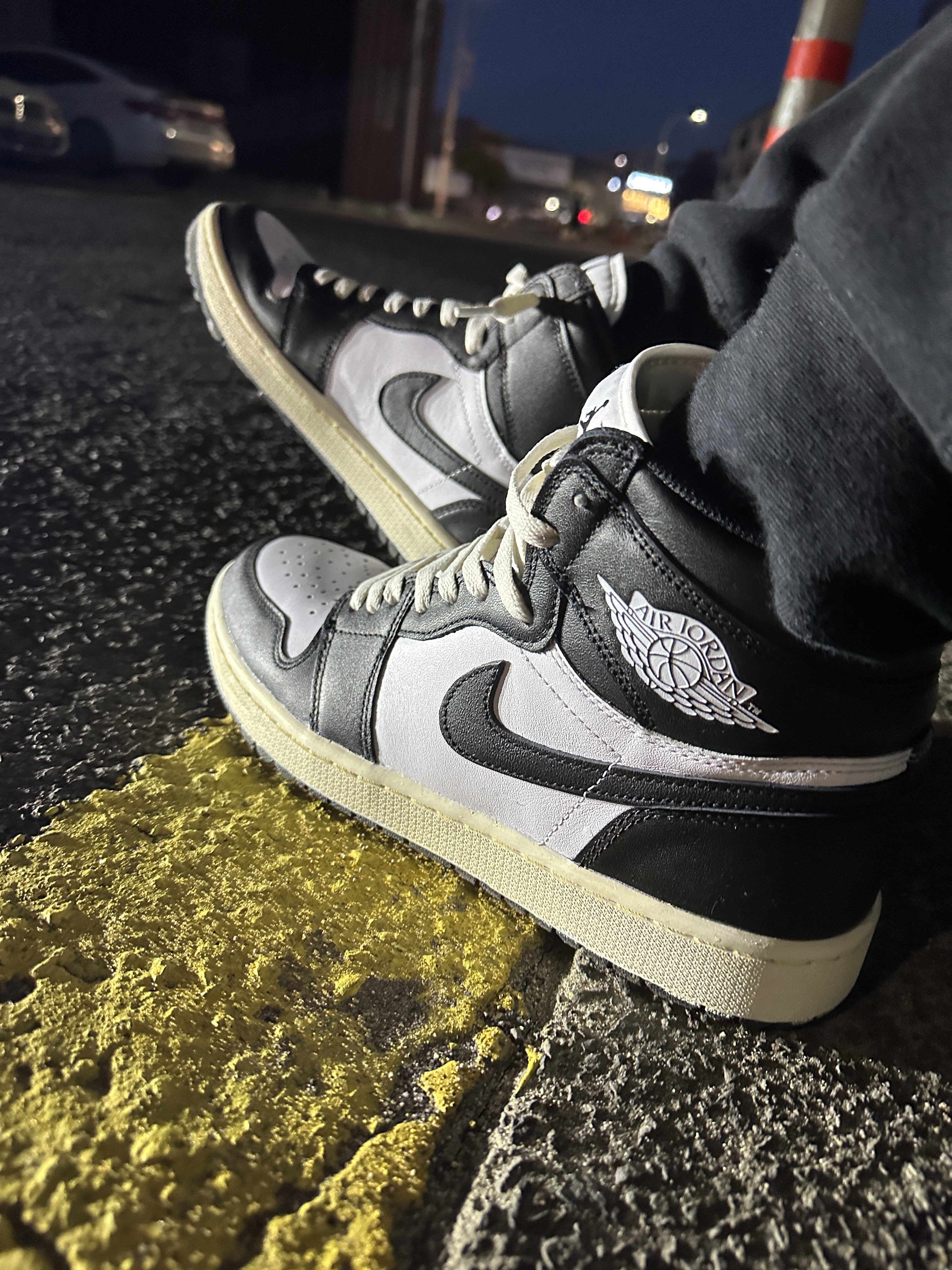 Jordan 1 High Golf White Black 착용 스타일 - 1