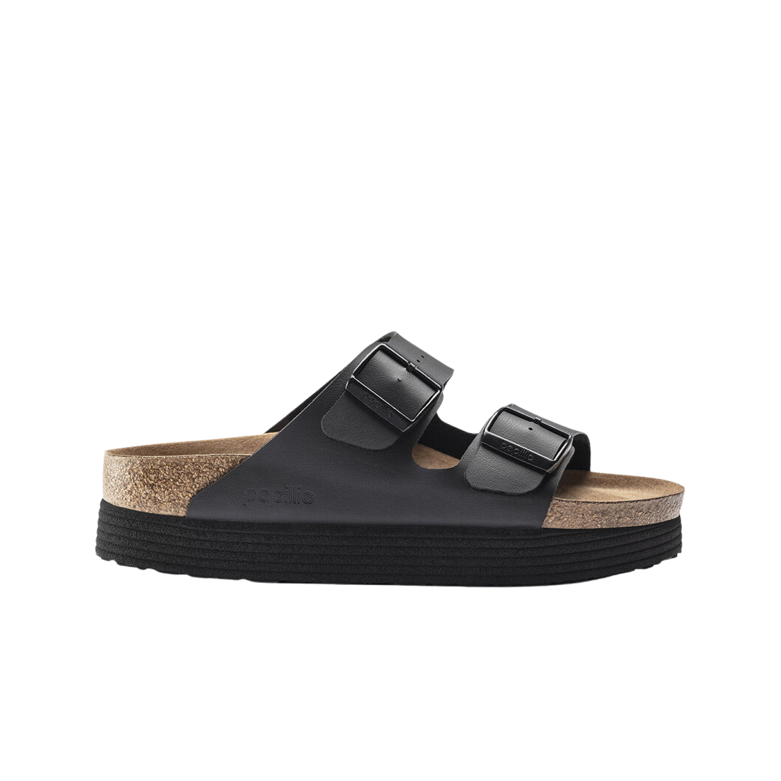 (W) 버켄스탁 아리조나 플랫폼 비건 블랙((W) Birkenstock Arizona Platform Vegan Black)