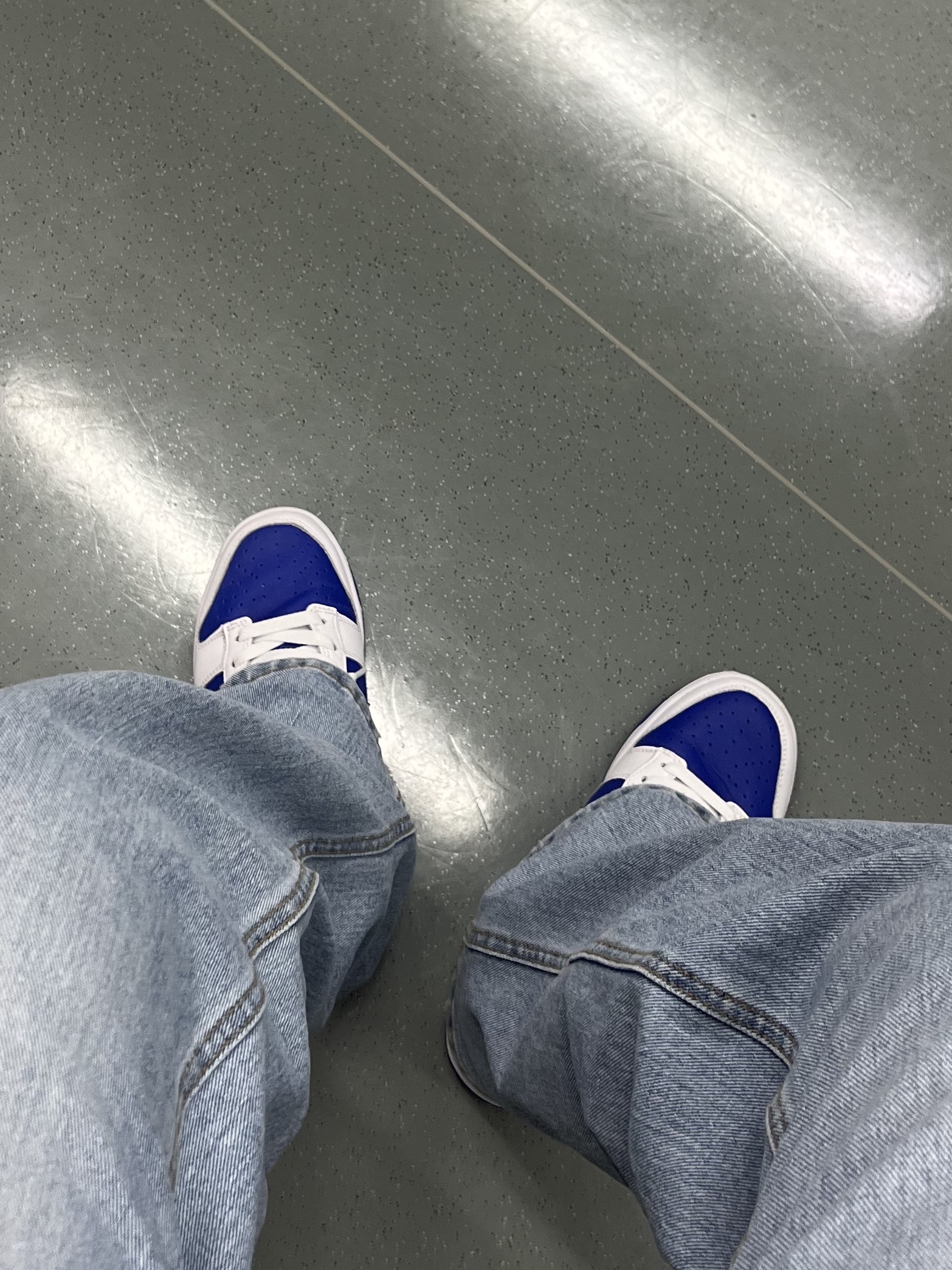 Nike Dunk Low Retro Racer Blue and White, IAB Studio T-Shirt White Navy - 22FW 착용 스타일 - 1