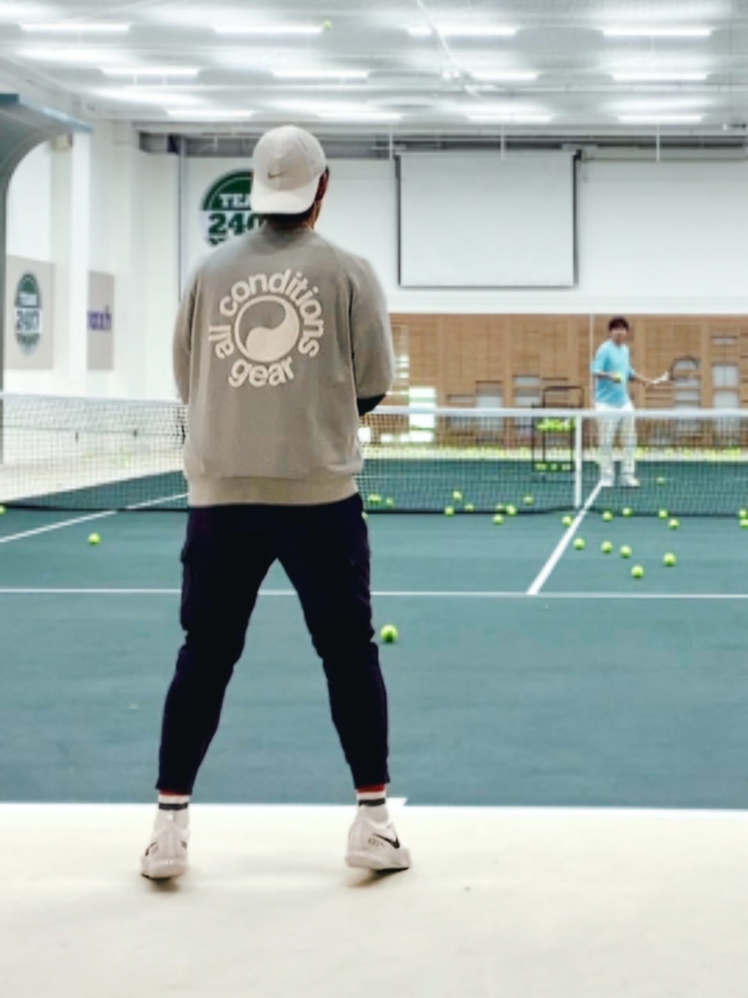 Nike ACG Dri-Fit S/S Fleece Crew Light Iron Ore - US/EU 착용 스타일