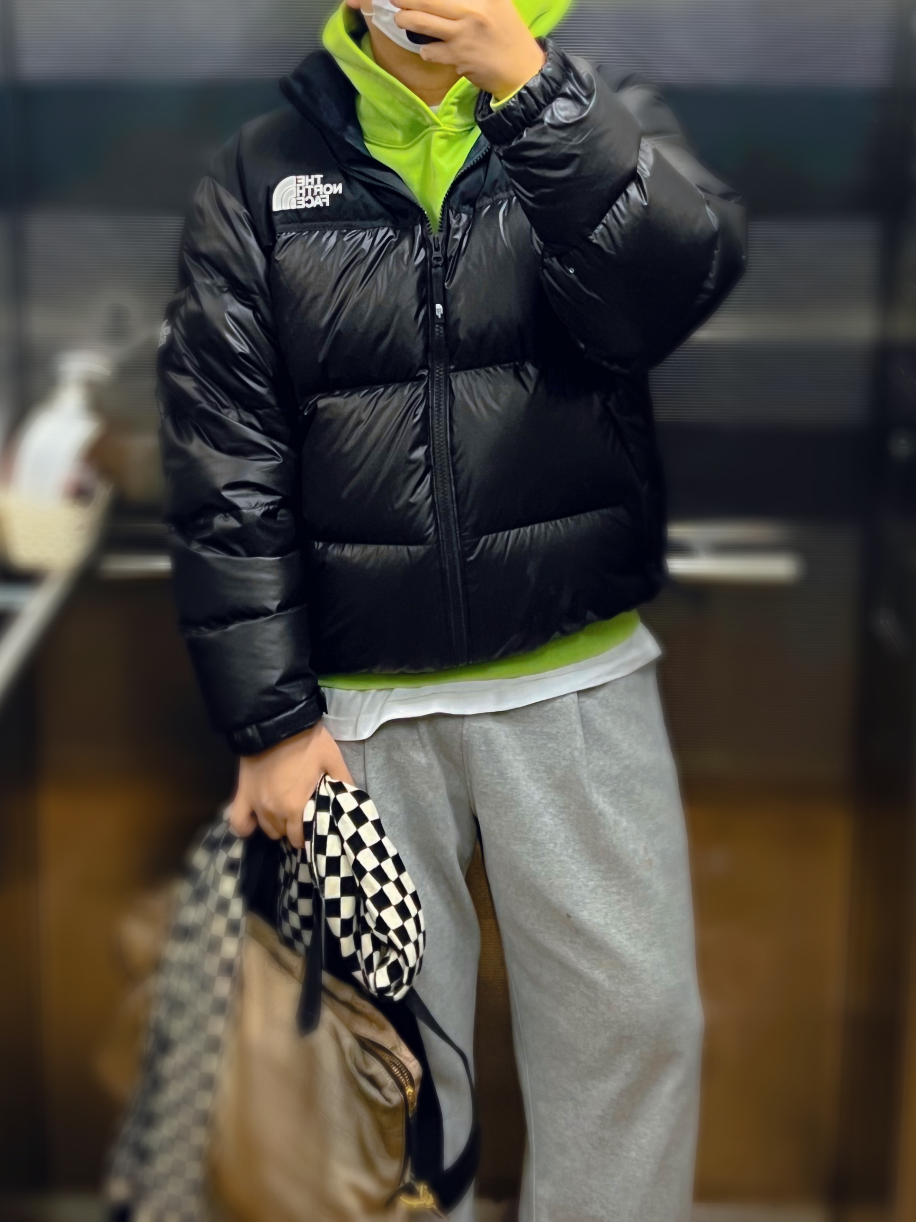 IAB Studio Pigment Hoodie & Sack Apple Green, IAB Studio Pigment Hoodie Apple Green 착용 스타일 - 2