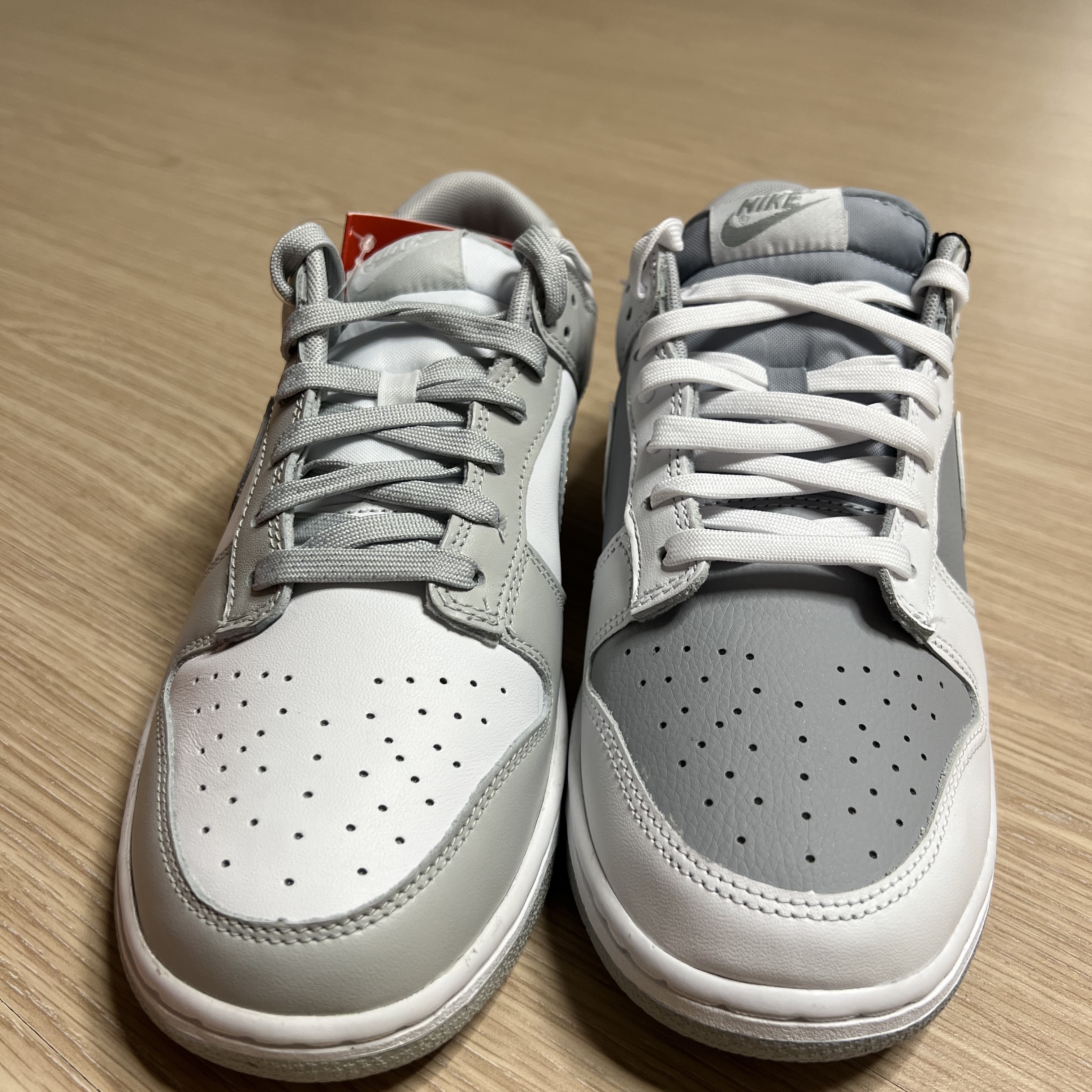 Nike Dunk Low Retro Grey Fog, Nike Dunk Low Retro White Neutral Grey 착용 스타일 - 2