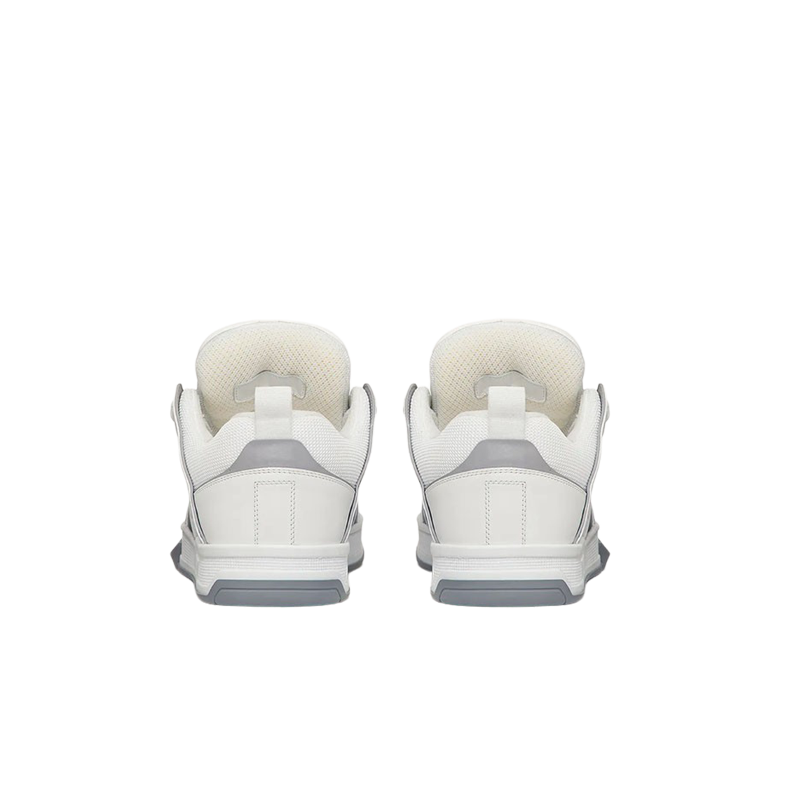 발렌티노 오픈 스케이트 카프스킨 & 패브릭 스니커즈 화이트 블랙(Valentino Open Skate Calfskin and Fabric Sneakers White Black) - 3