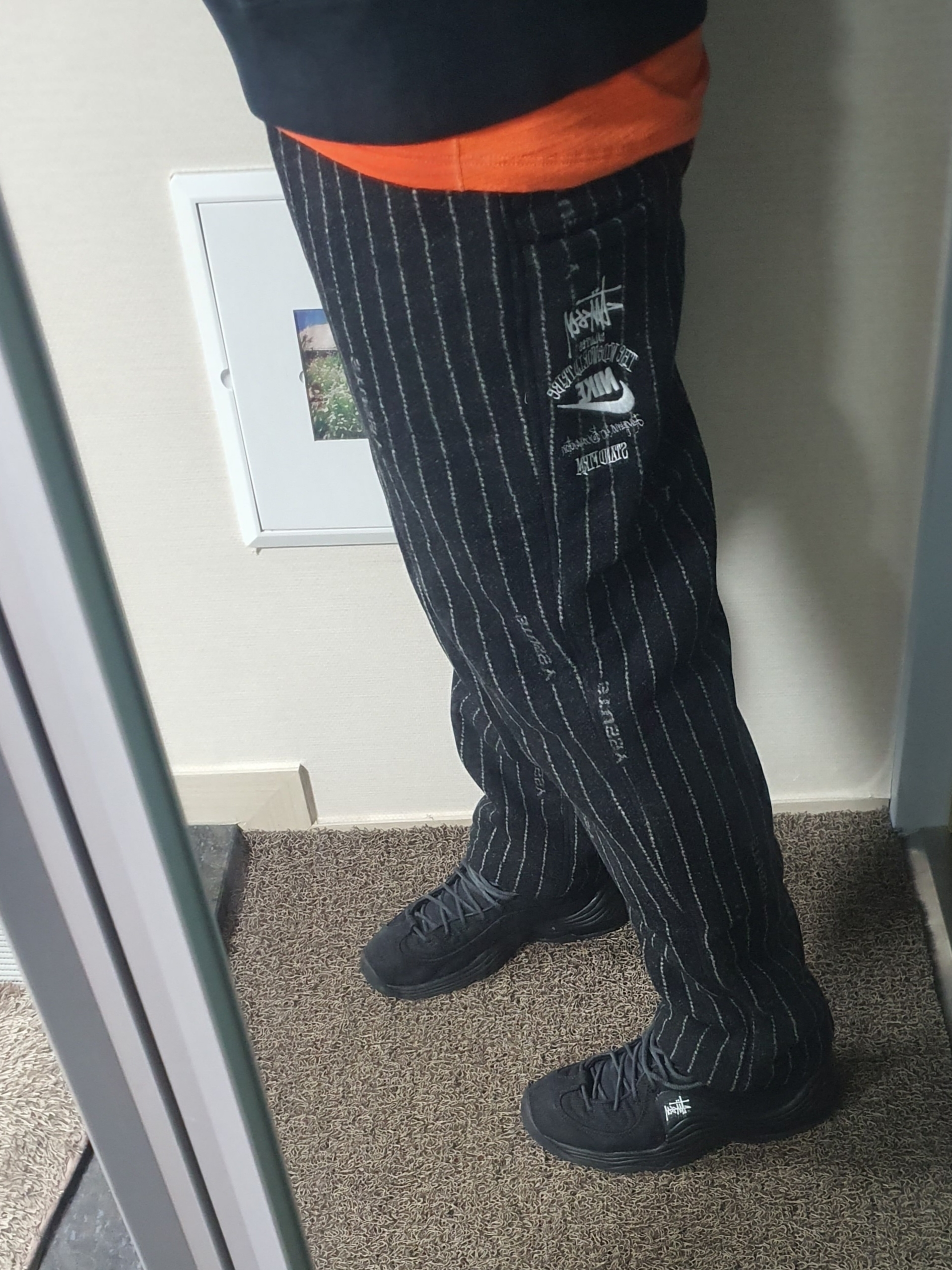 Nike x Stussy NRG Striped Wool Pants Black (DR4021-010) 착용 스타일 - 5