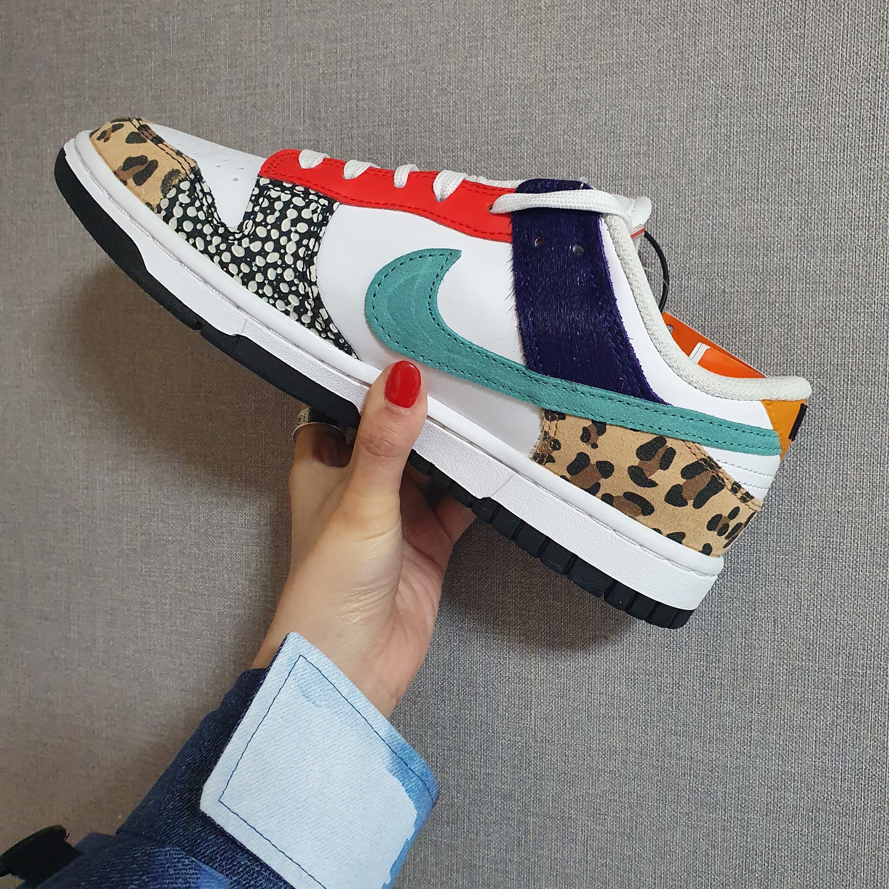 (W) Nike Dunk Low SE Patchwork 착용 스타일