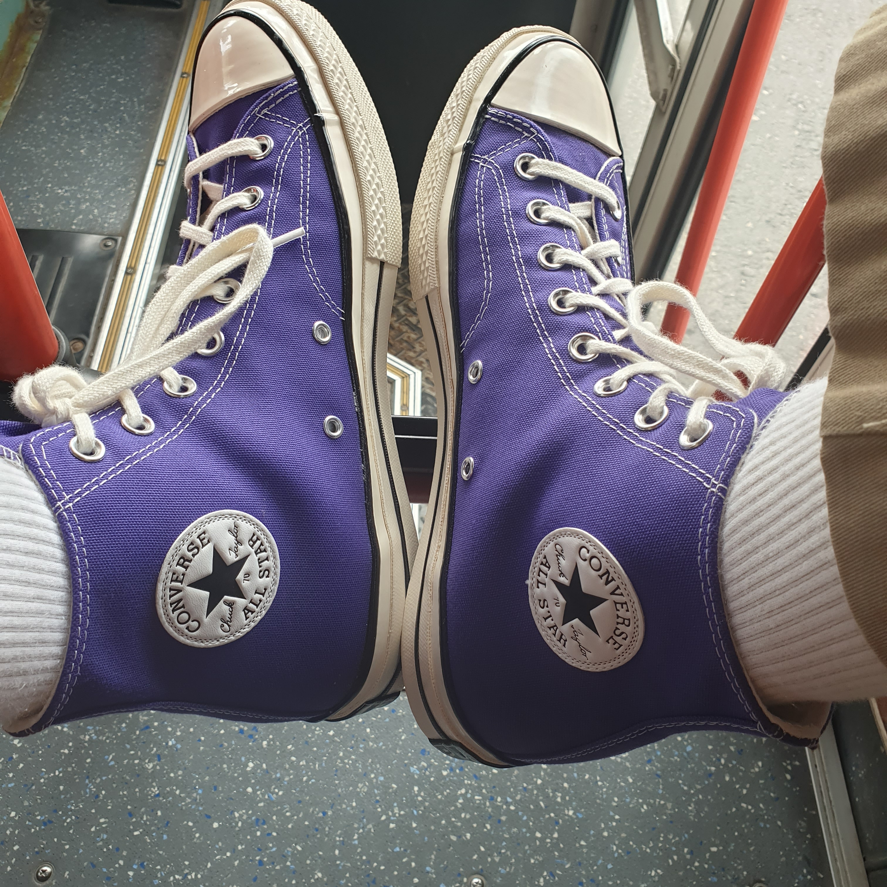 Converse Chuck 70 High Candy Grape 착용 스타일