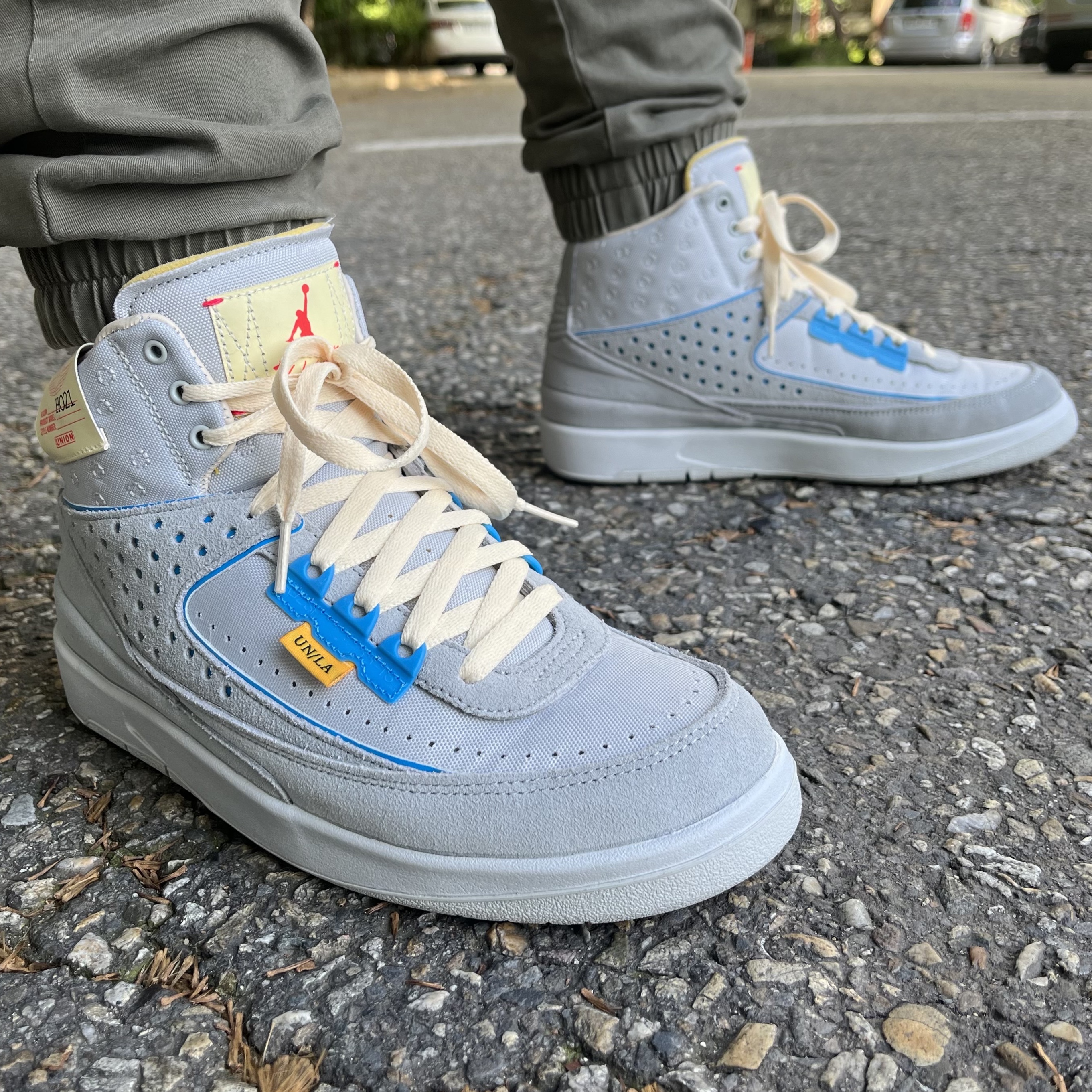 Jordan 2 x Union Retro SP Grey Fog 착용 스타일