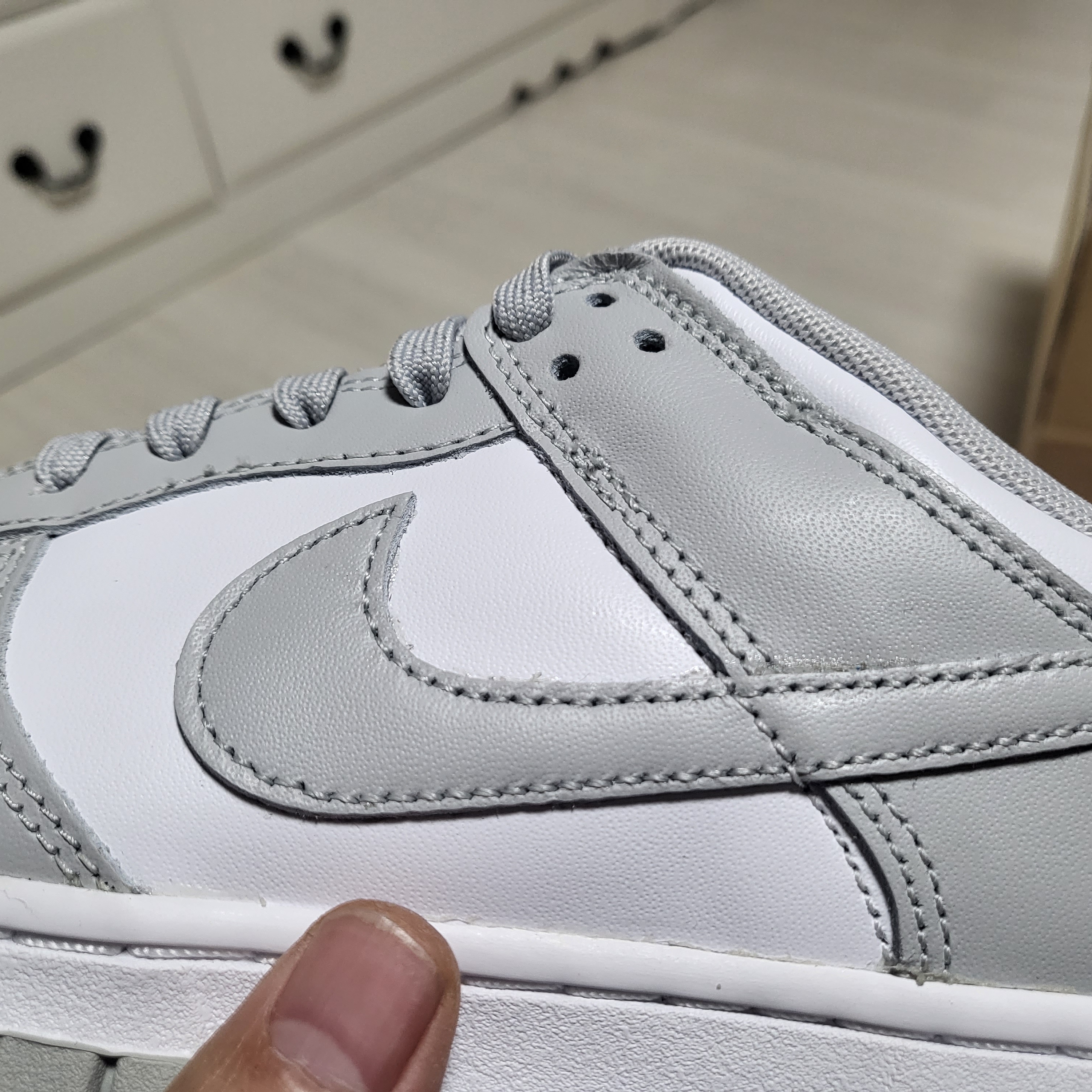 Nike Dunk Low Retro Grey Fog 착용 스타일 - 5