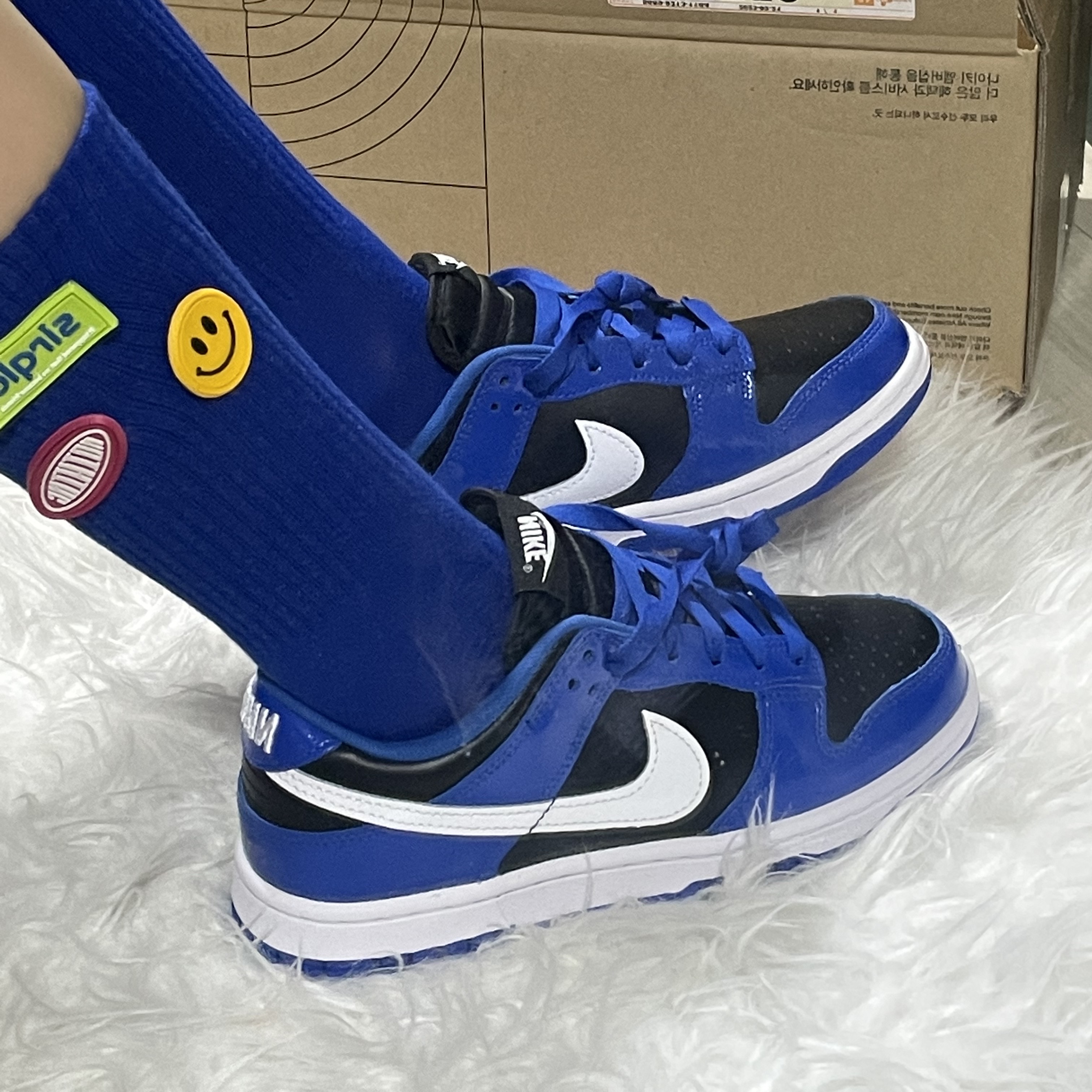 (W) Nike Dunk Low Essential Game Royal 착용 스타일