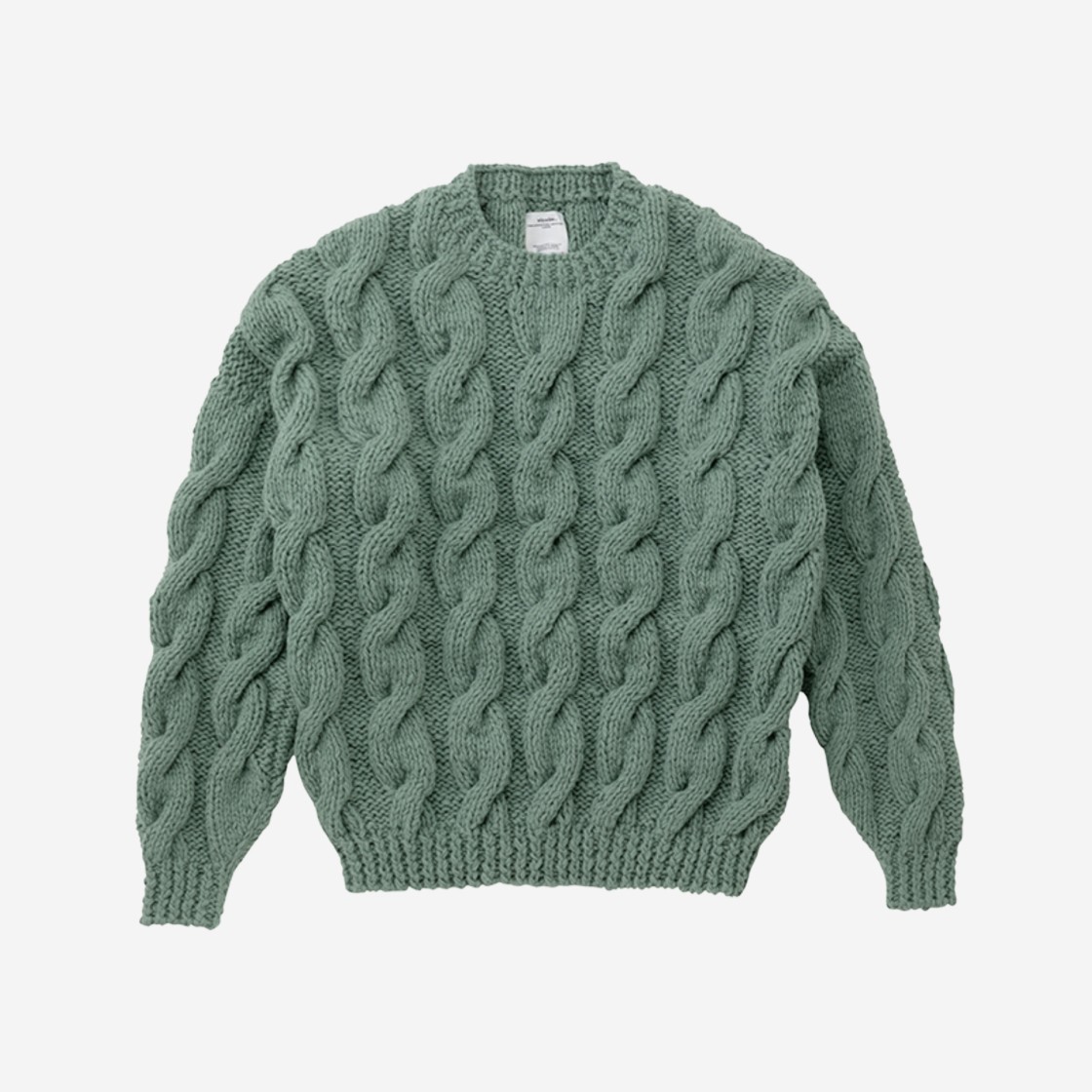 Visvim Amplus Fisherman Hand Knit Light Green - 23SS 상세 이미지 1