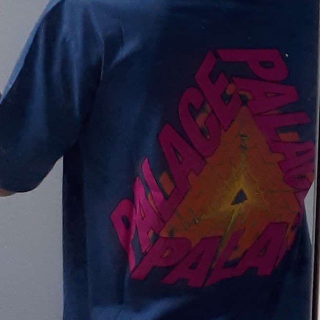 Palace P3 Bare Times T-Shirt Blue - 22SS 착용 스타일