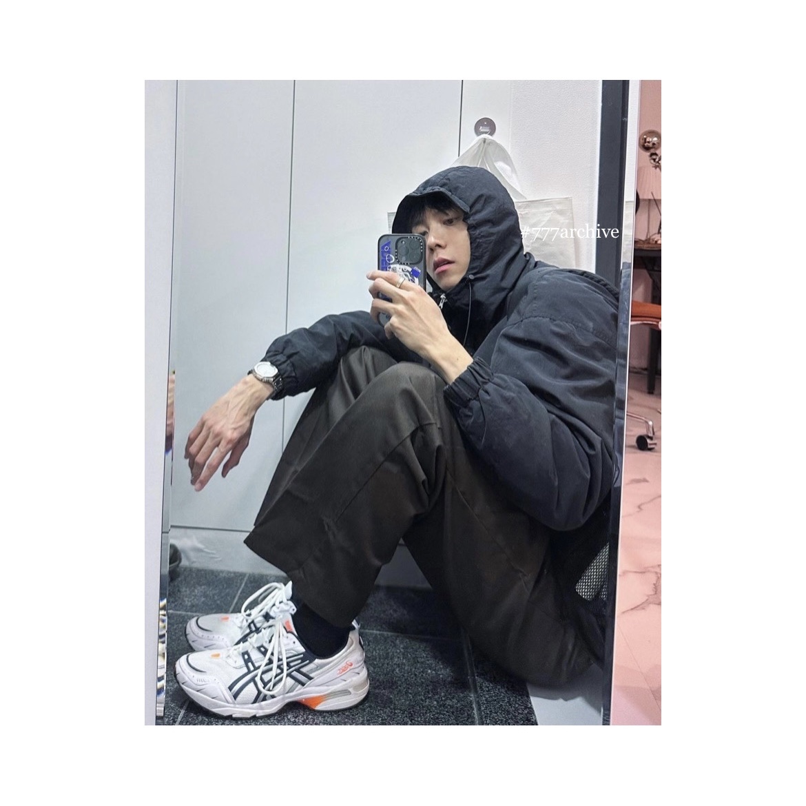 Asics Gel-1090 White Midnight, Casetify x Ader Error iPhone Sticker Magsafe Case Clear 착용 스타일 - 1