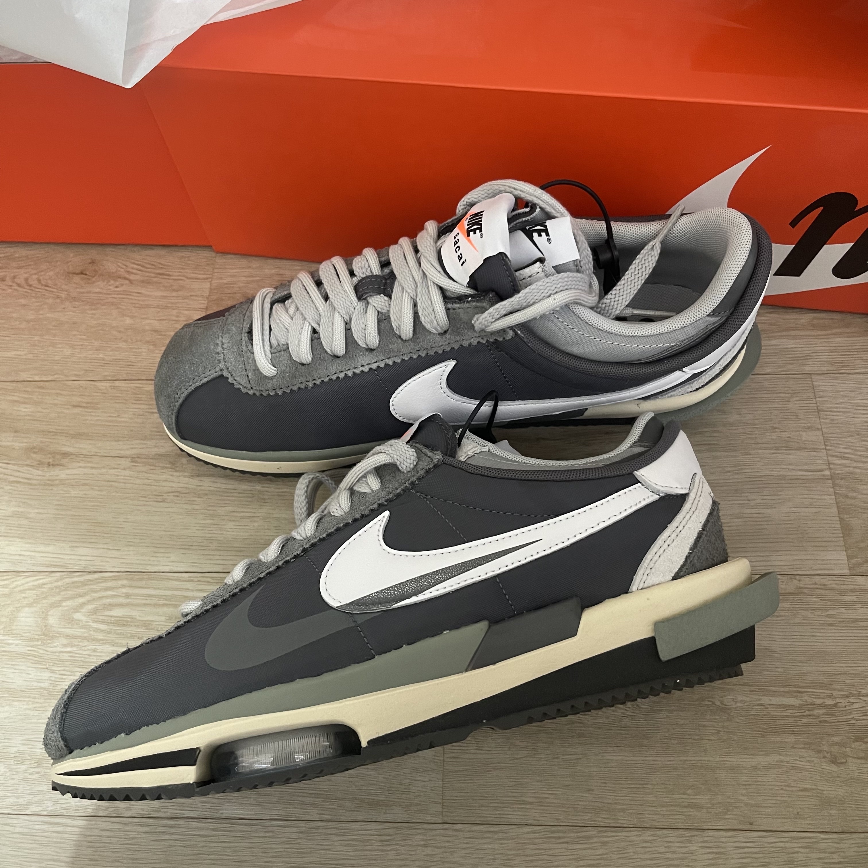 Nike x Sacai Zoom Cortez SP Iron Grey 착용 스타일