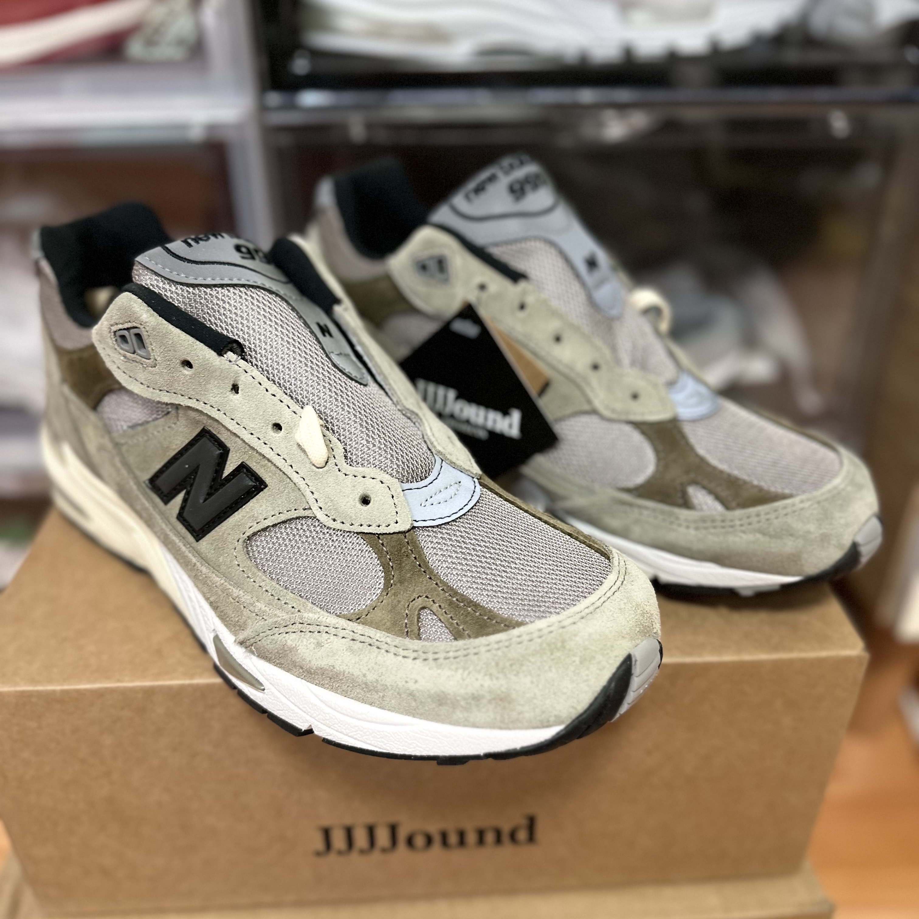 New Balance x JJJJound 991 Made in UK Grey 착용 스타일 - 1