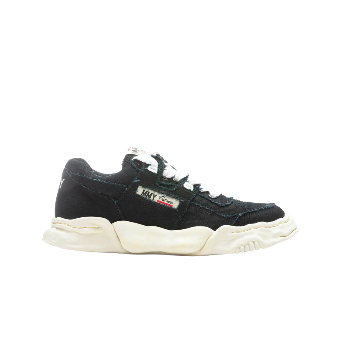 메종 미하라 야스히로 파커 OG 솔 워시드 캔버스 로우탑 스니커즈 블랙(Maison Mihara Yasuhiro Parker OG Sole Washed Canvas Low-top Sneakers Black) - 1