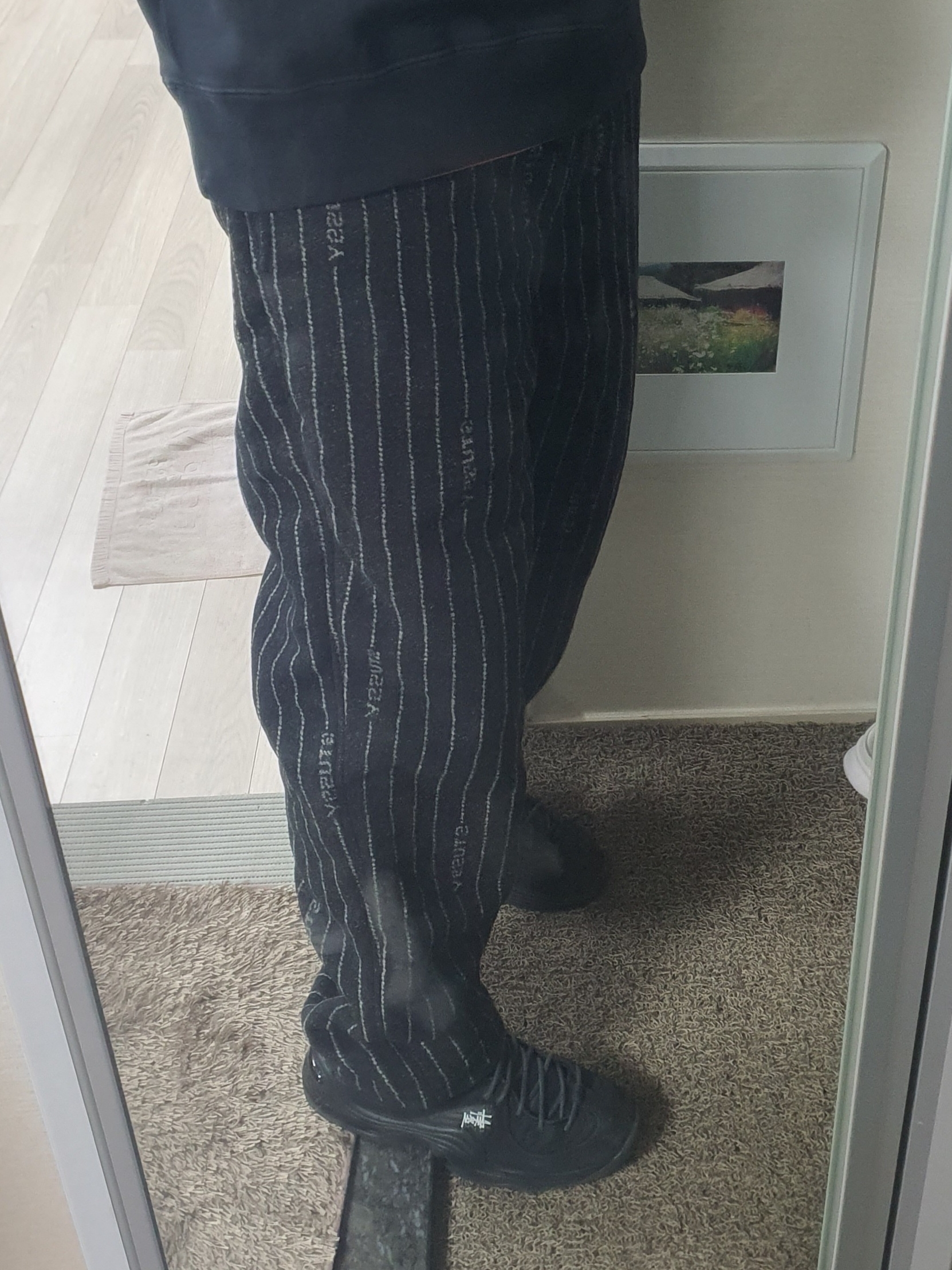 Nike x Stussy NRG Striped Wool Pants Black (DR4021-010) 착용 스타일 - 2