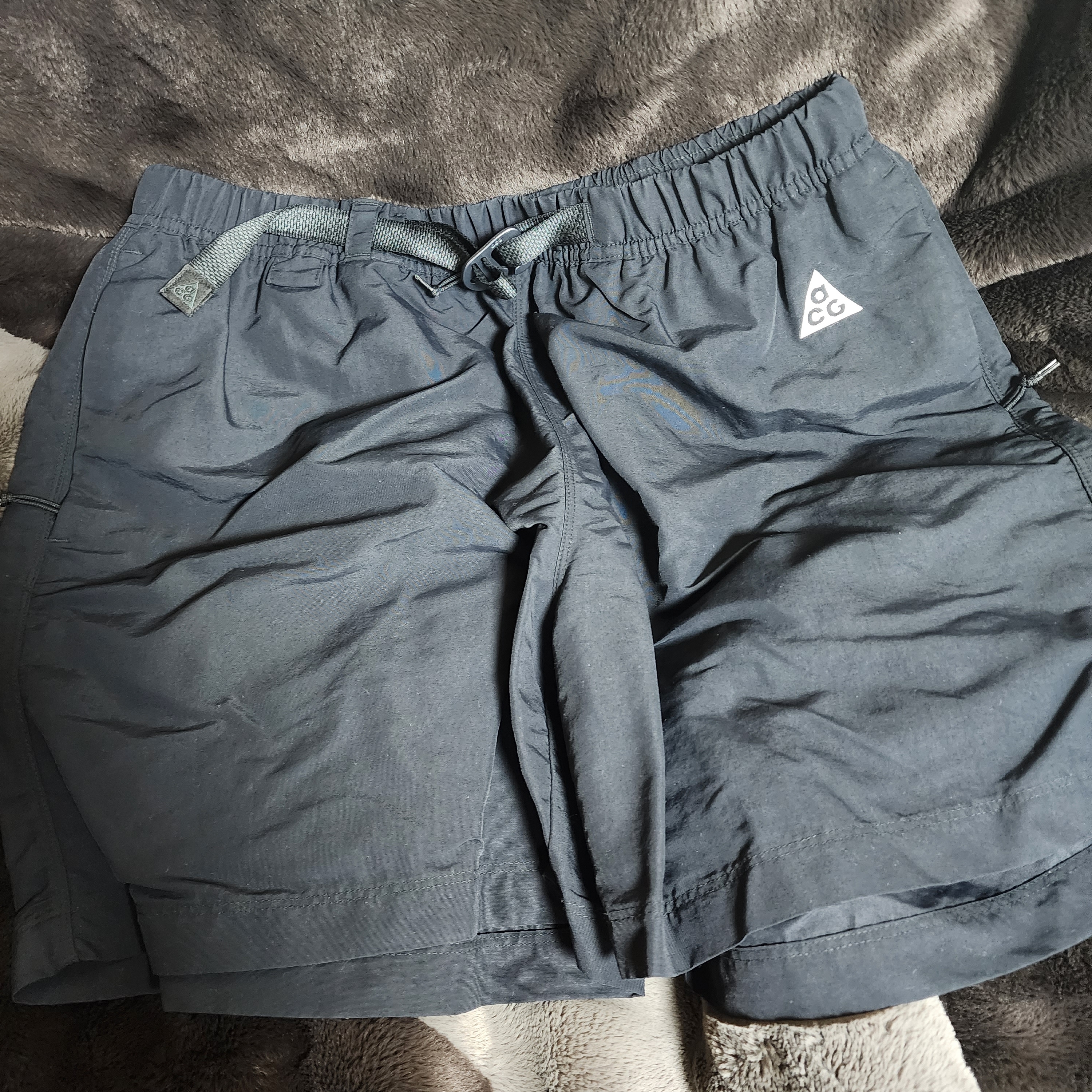 Nike NRG ACG Trail Shorts Black Anthracite - Asia 착용 스타일 - 2