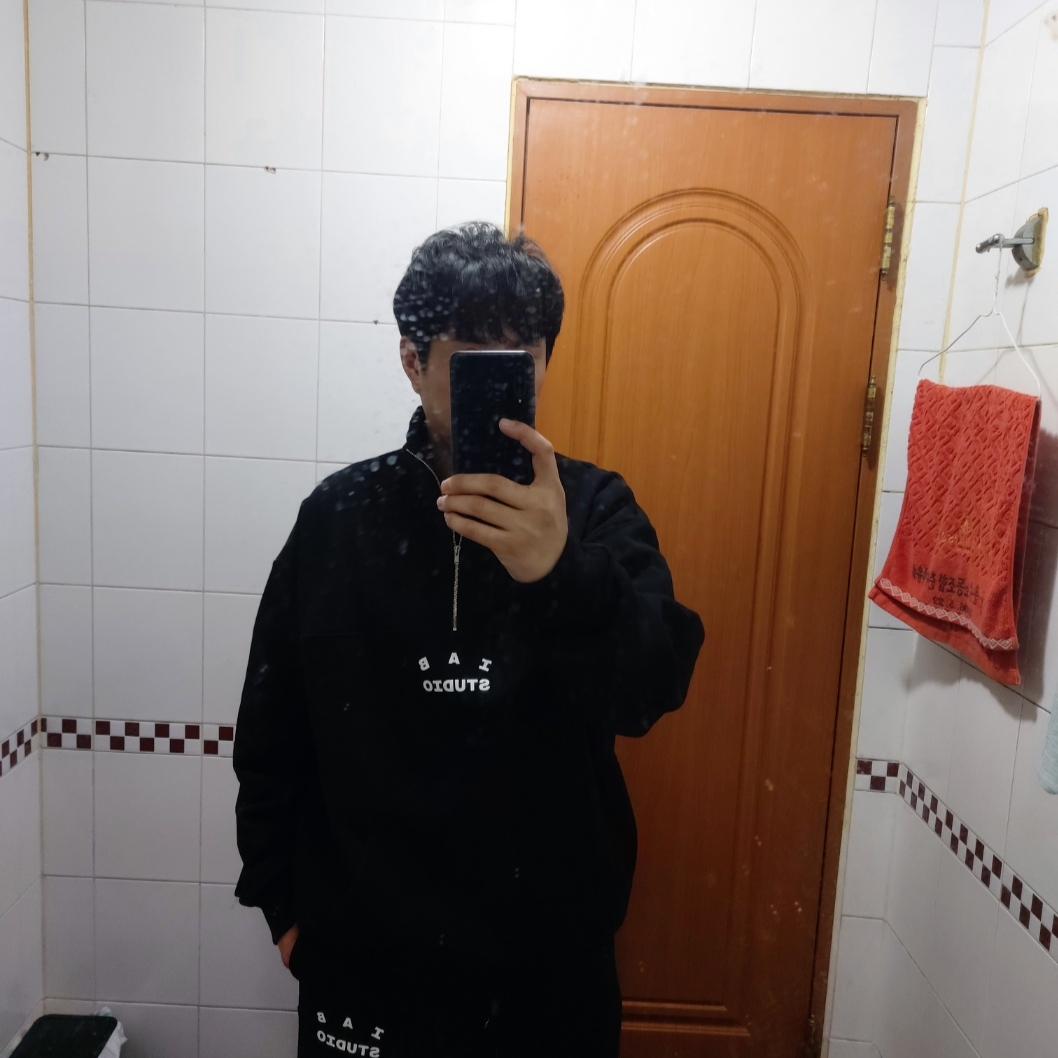 IAB Studio Half Zip-Up Black White, IAB Studio Sweatpants Black White - 23SS 착용 스타일 - 1
