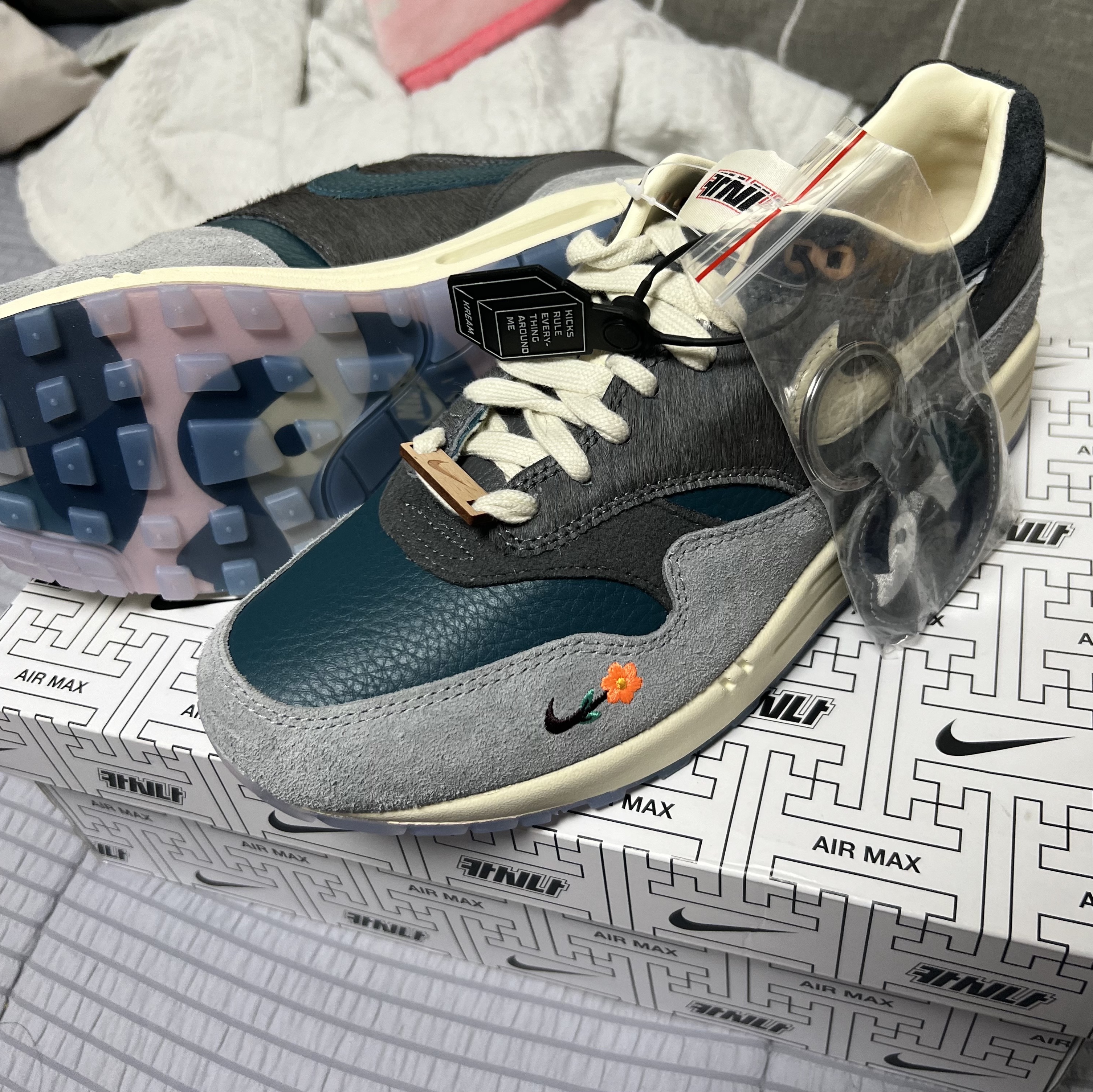 Nike x Kasina Air Max 1 SP Won-Ang Particle Grey 착용 스타일 - 2