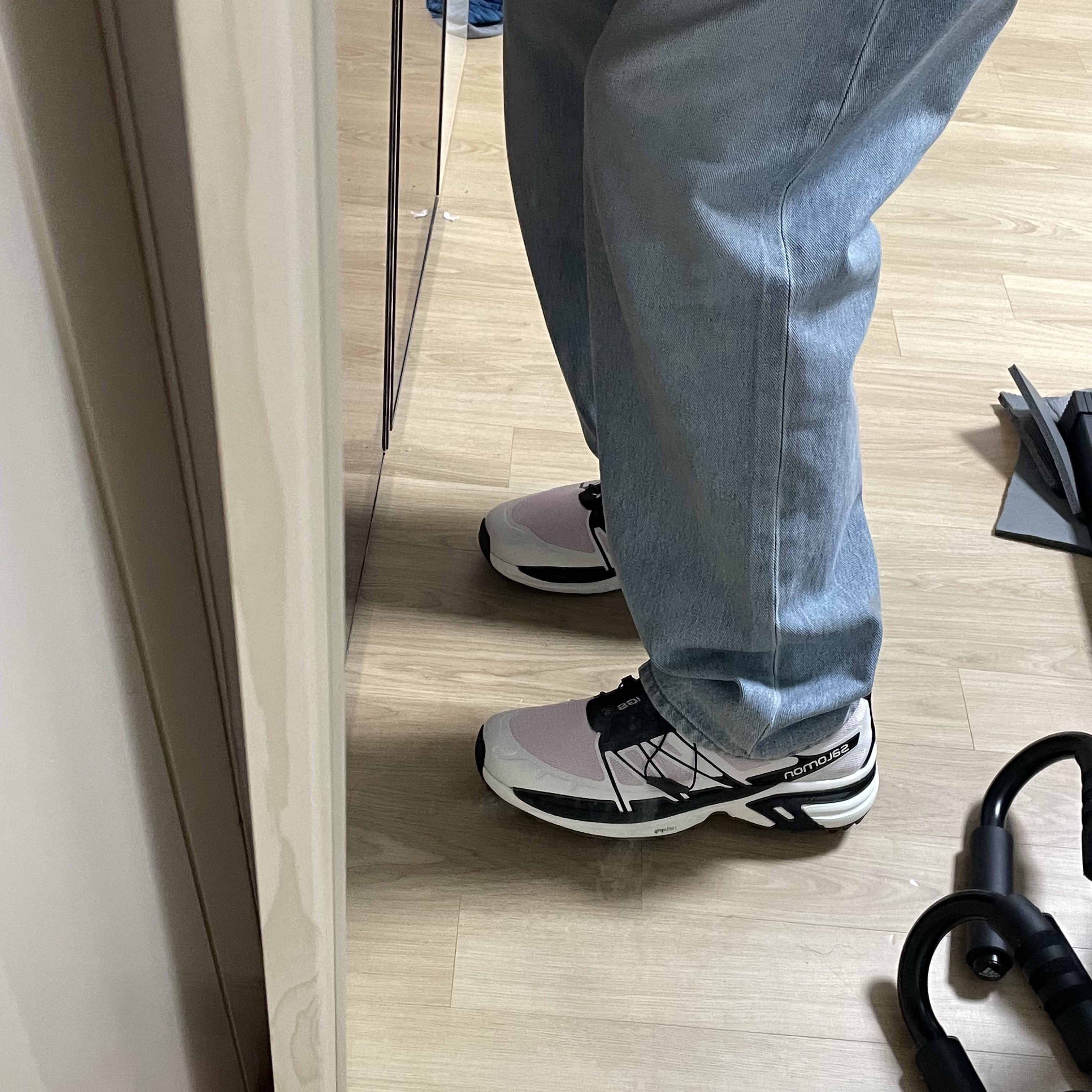 Salomon XT-Wings 2 Cradle Pink 착용 스타일 - 4