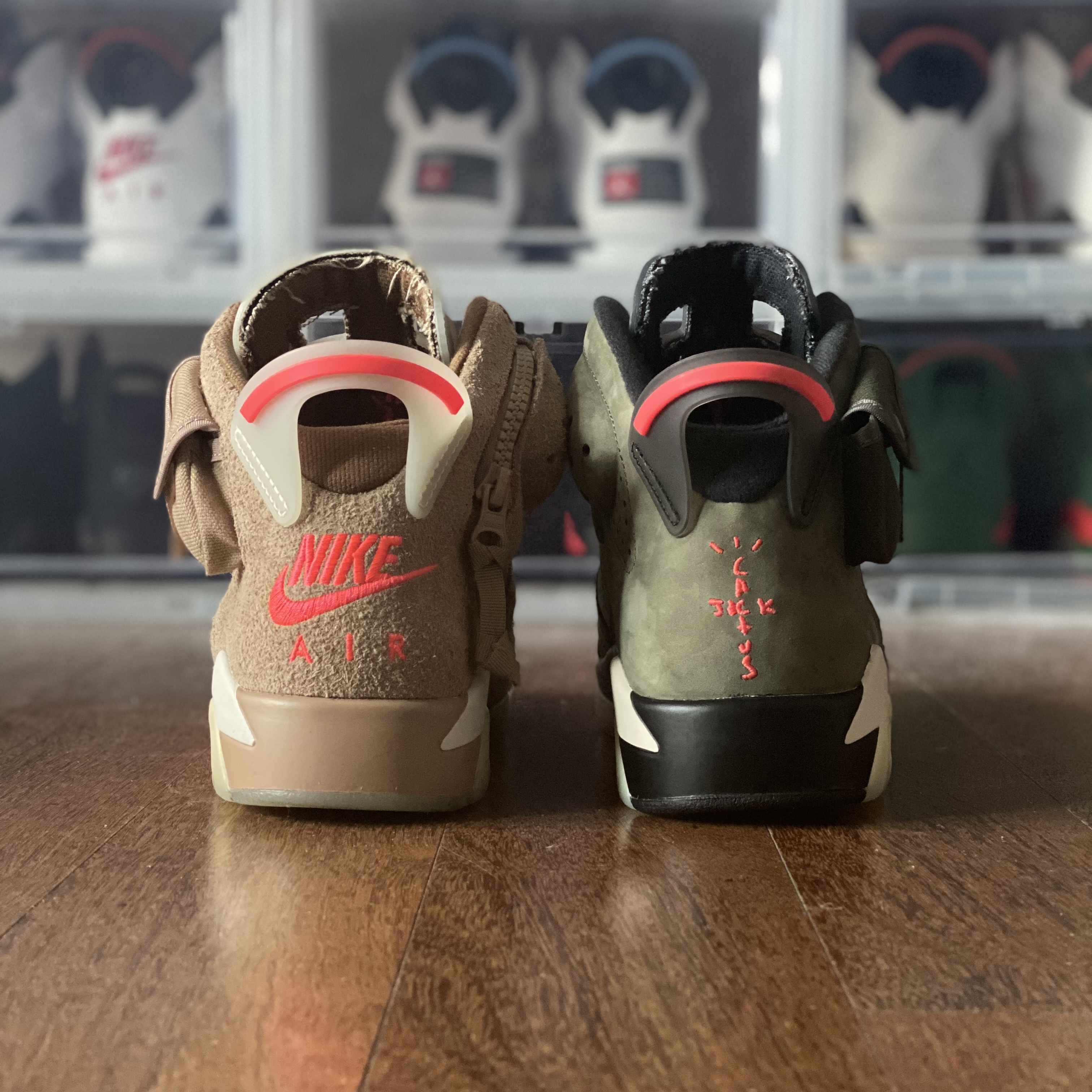 Jordan 6 x Travis Scott Retro Olive, Jordan 6 x Travis Scott Retro SP British Khaki 착용 스타일