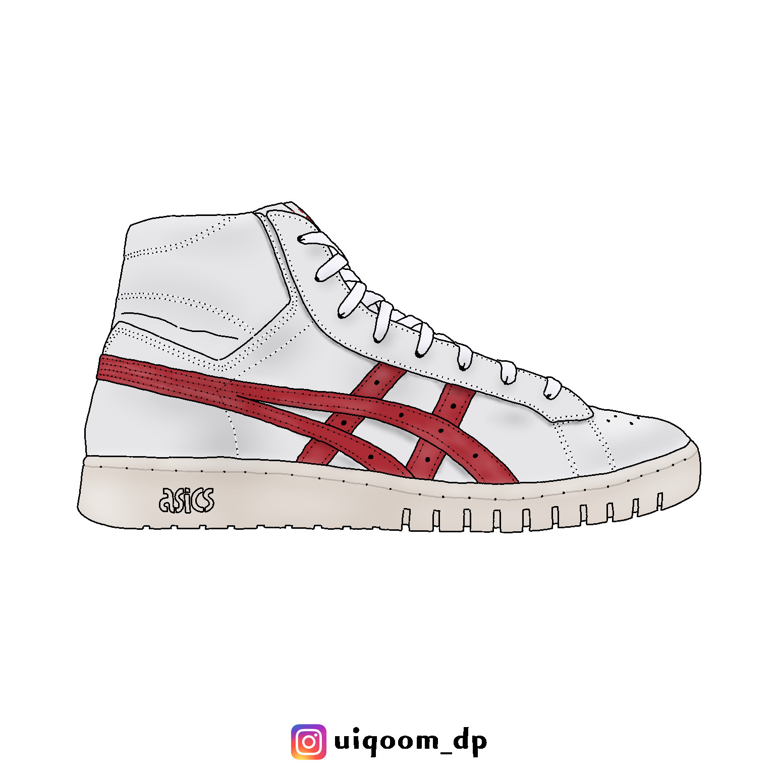 Asics Tiger Gel-PTG MT White Classic Red 착용 스타일