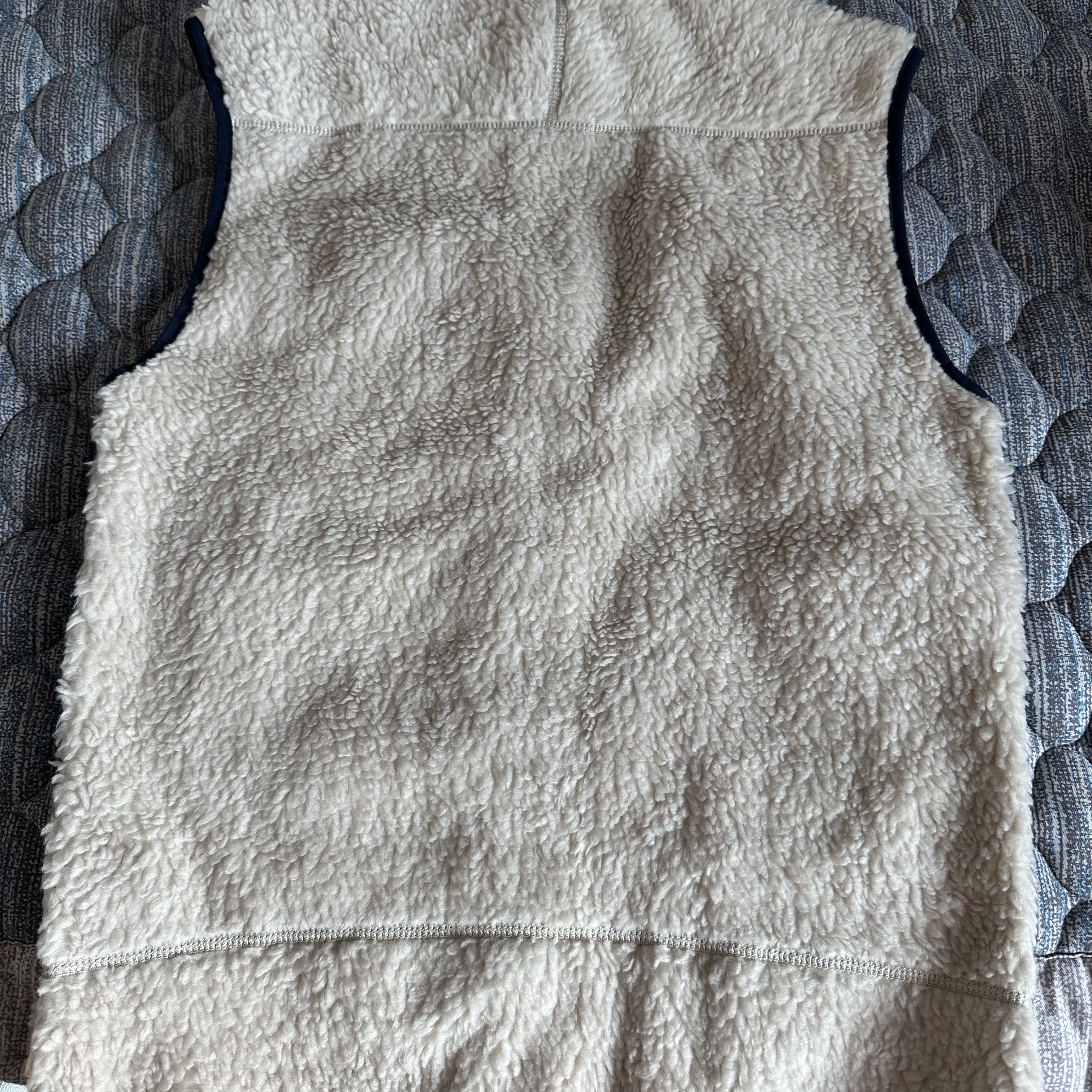 Patagonia Classic Retro-X Vest Natural 착용 스타일 - 3