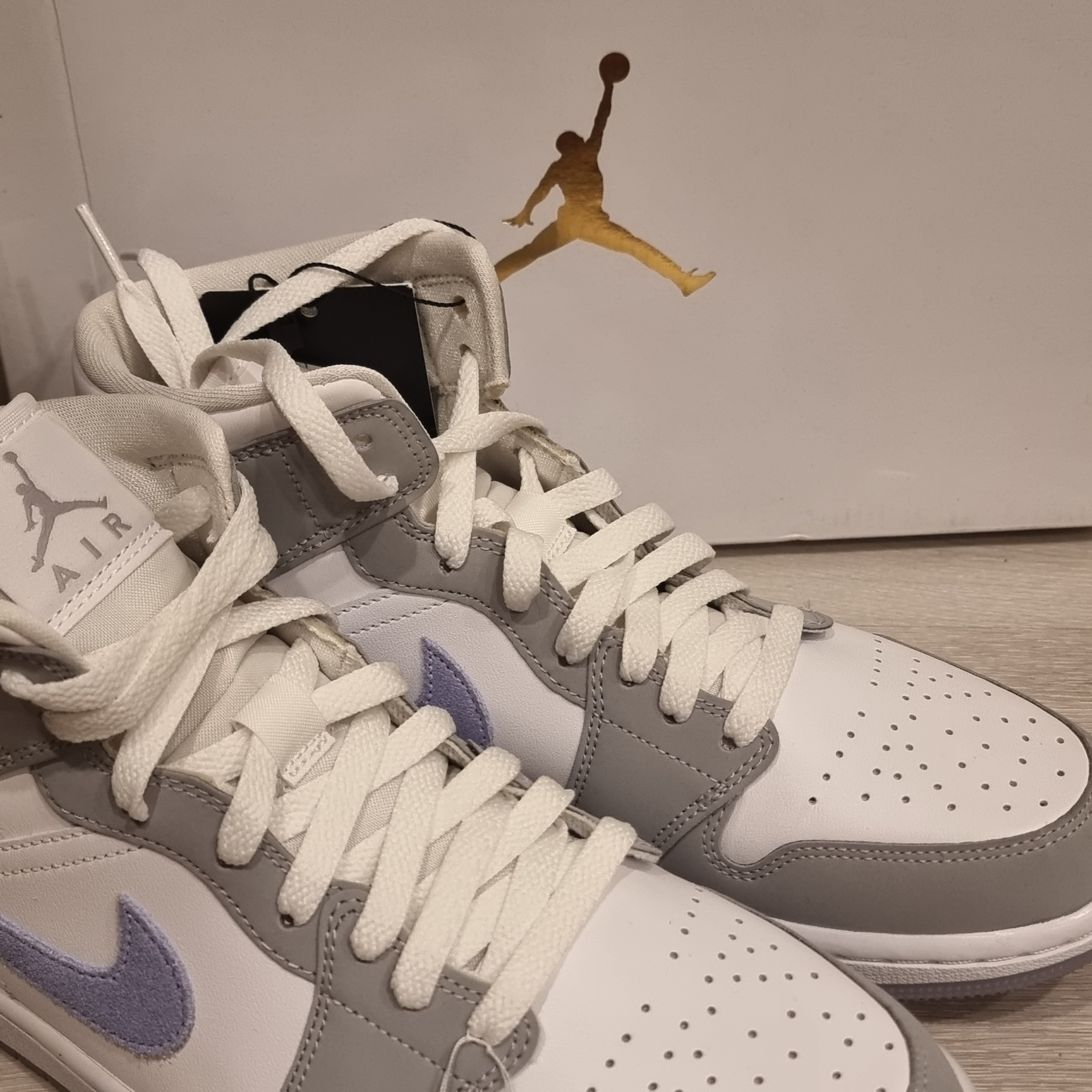(W) Jordan 1 Mid Wolf Grey 착용 스타일 - 5