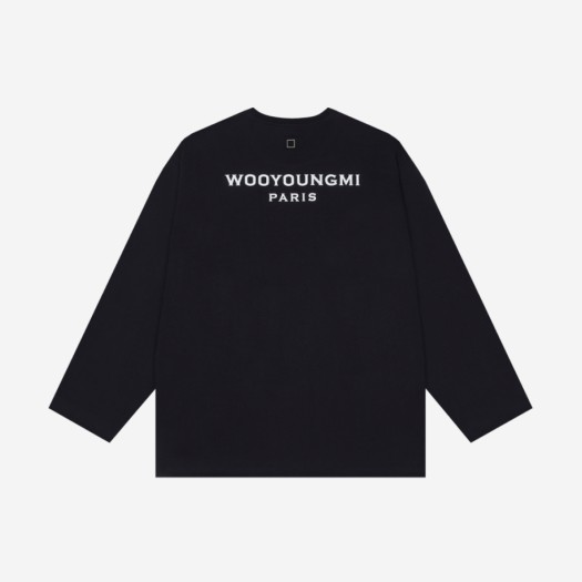 Wooyoungmi Cotton Long Sleeve Back Logo T-Shirt Black - 22FW
