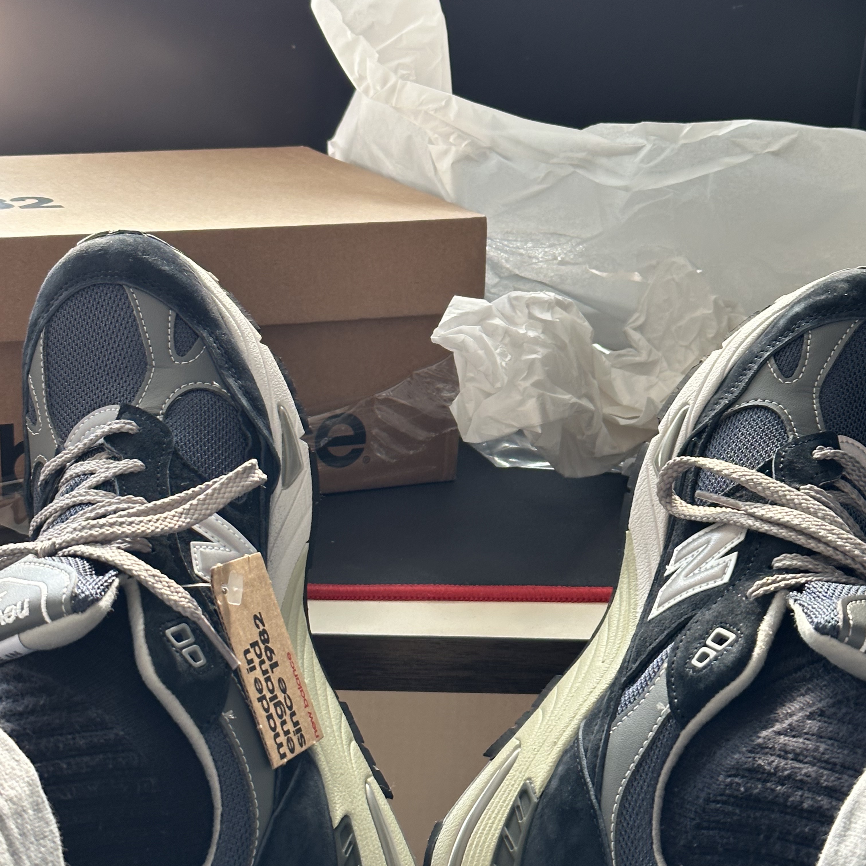 New Balance 991 Made in UK Navy 착용 스타일 - 2